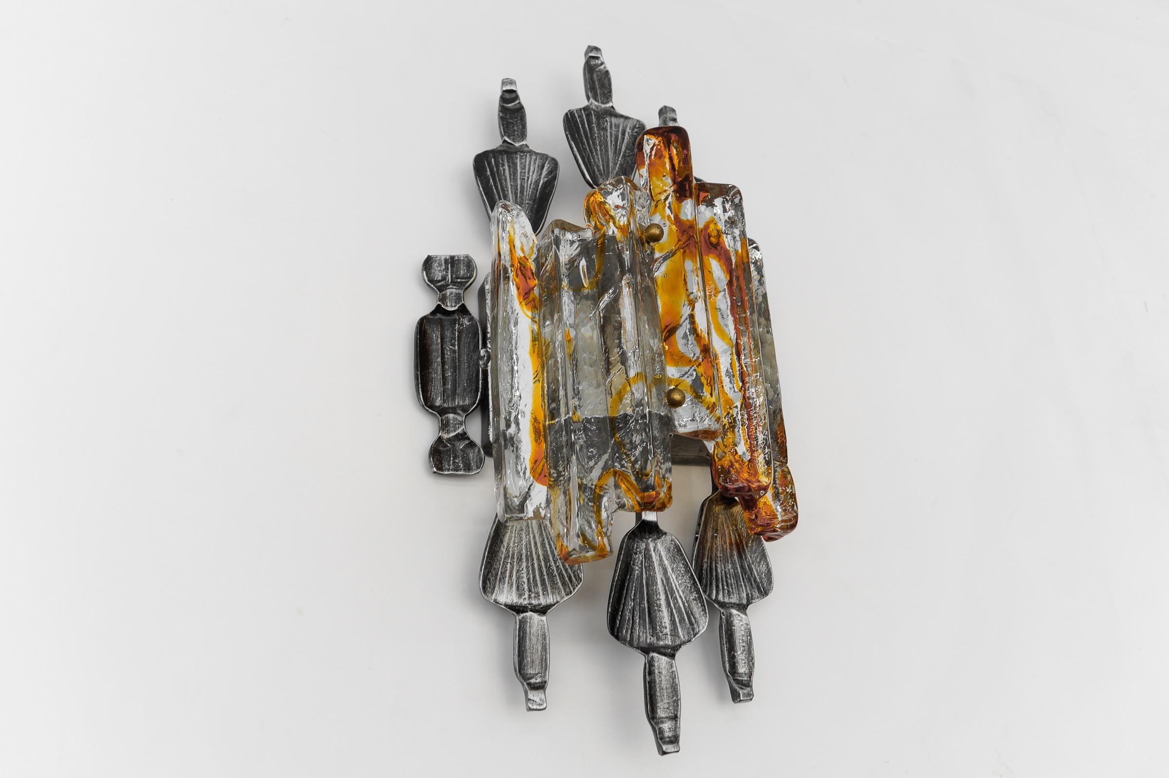 Late 20th Century Brutalist Wall Sconce by Tom Ahlström & Hans Ehrlich, Sweden, 1960s For Sale