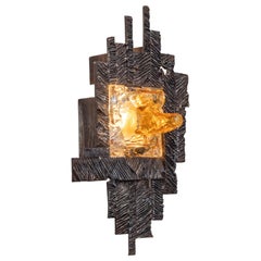 Brutalist Wall Sconce , Italy, 1970‘s