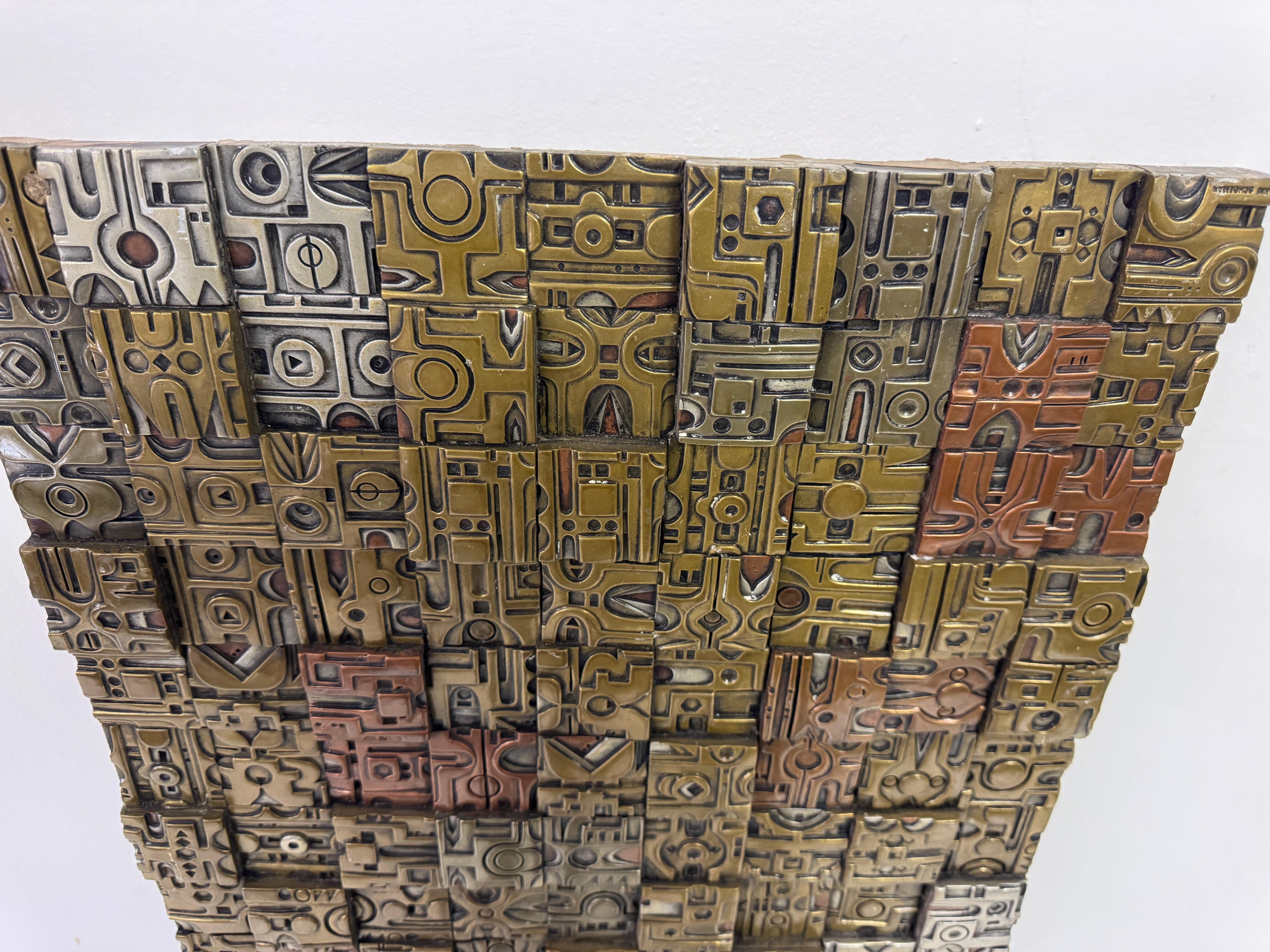 Mid-Century Modern Brutalist Wall Sculpture by Giovanni Schoeman For Sale
