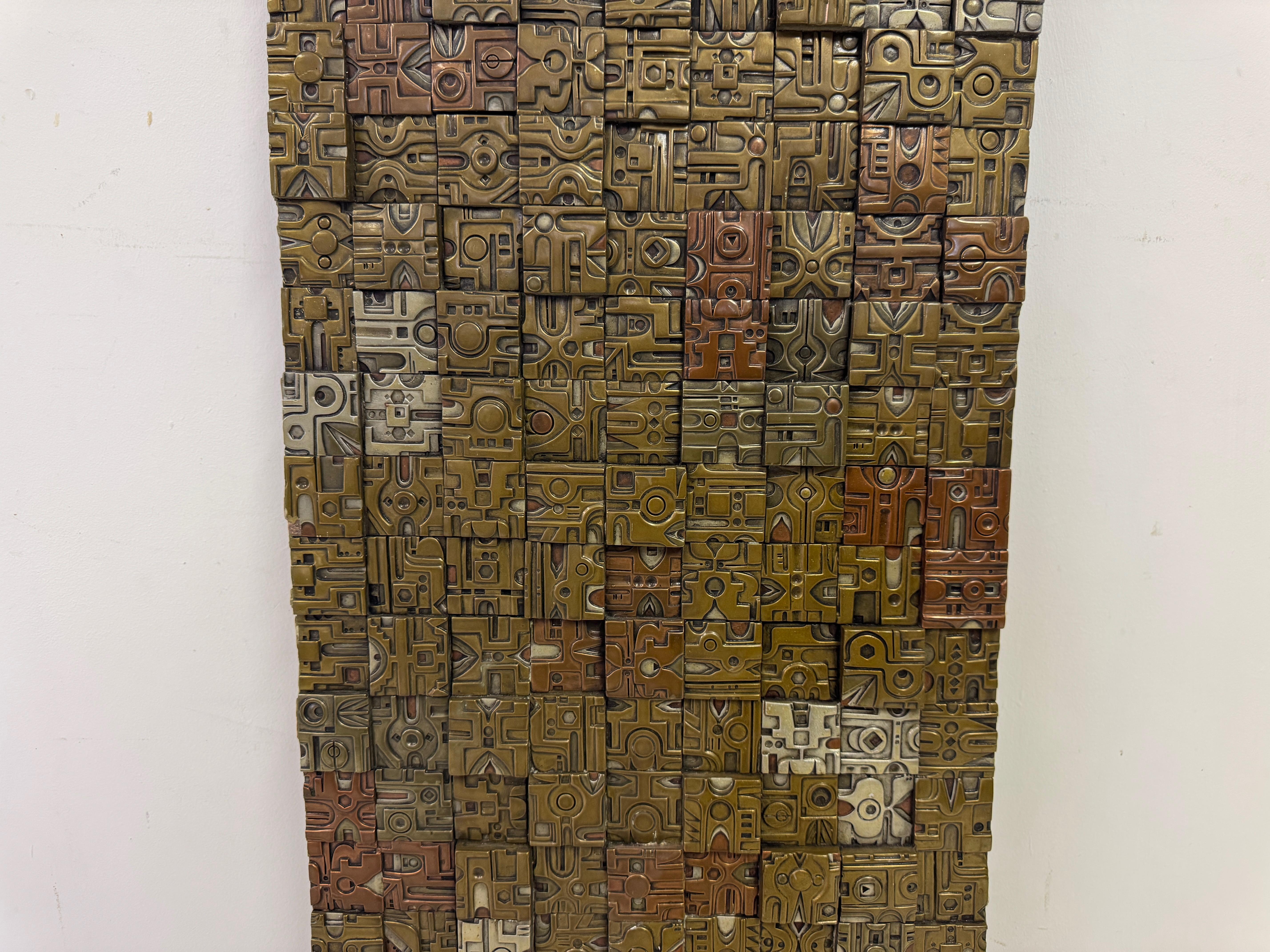 20th Century Brutalist Wall Sculpture by Giovanni Schoeman For Sale