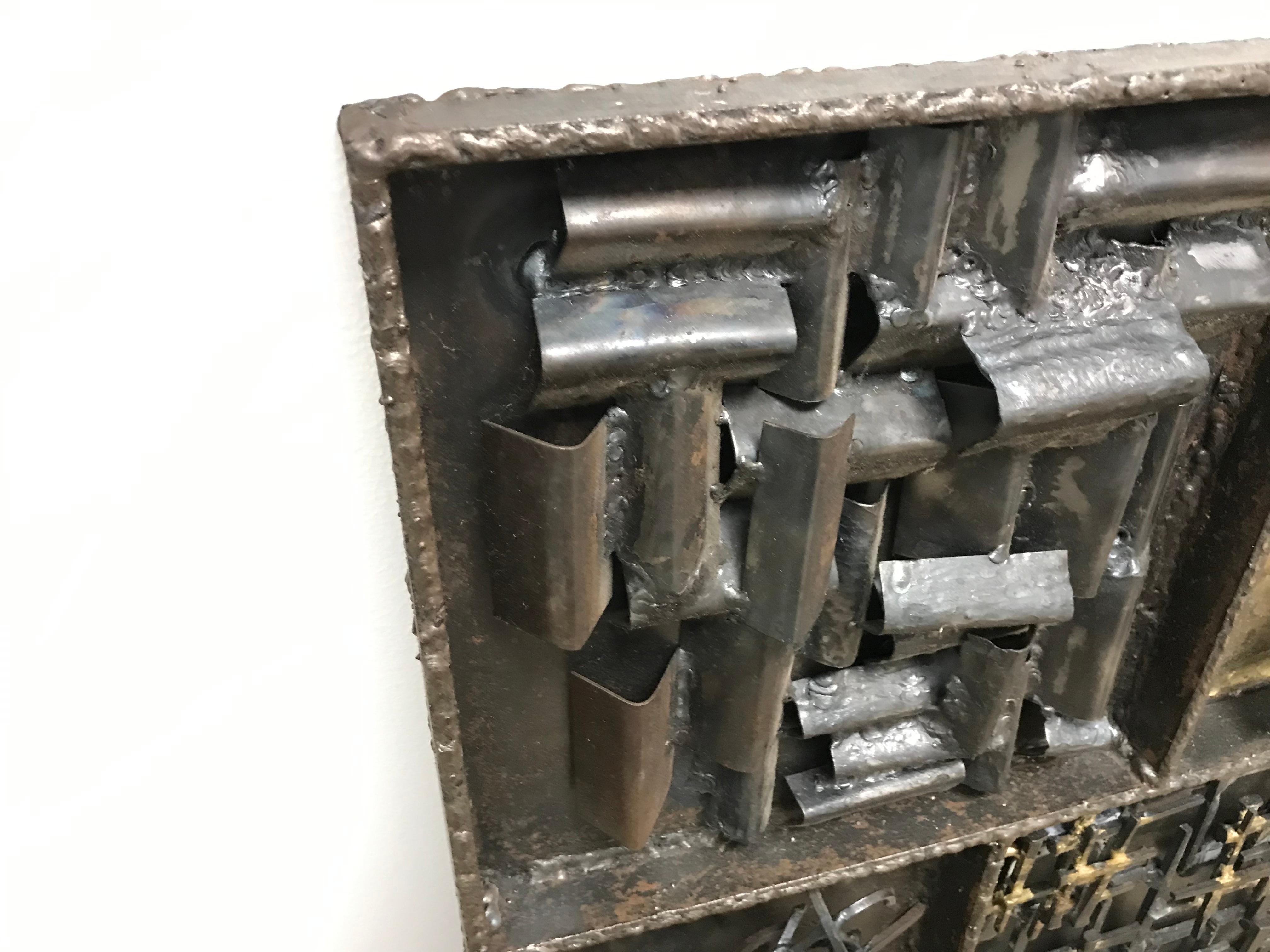 Mid-Century Modern Brutalist Wall Sculpture For Sale