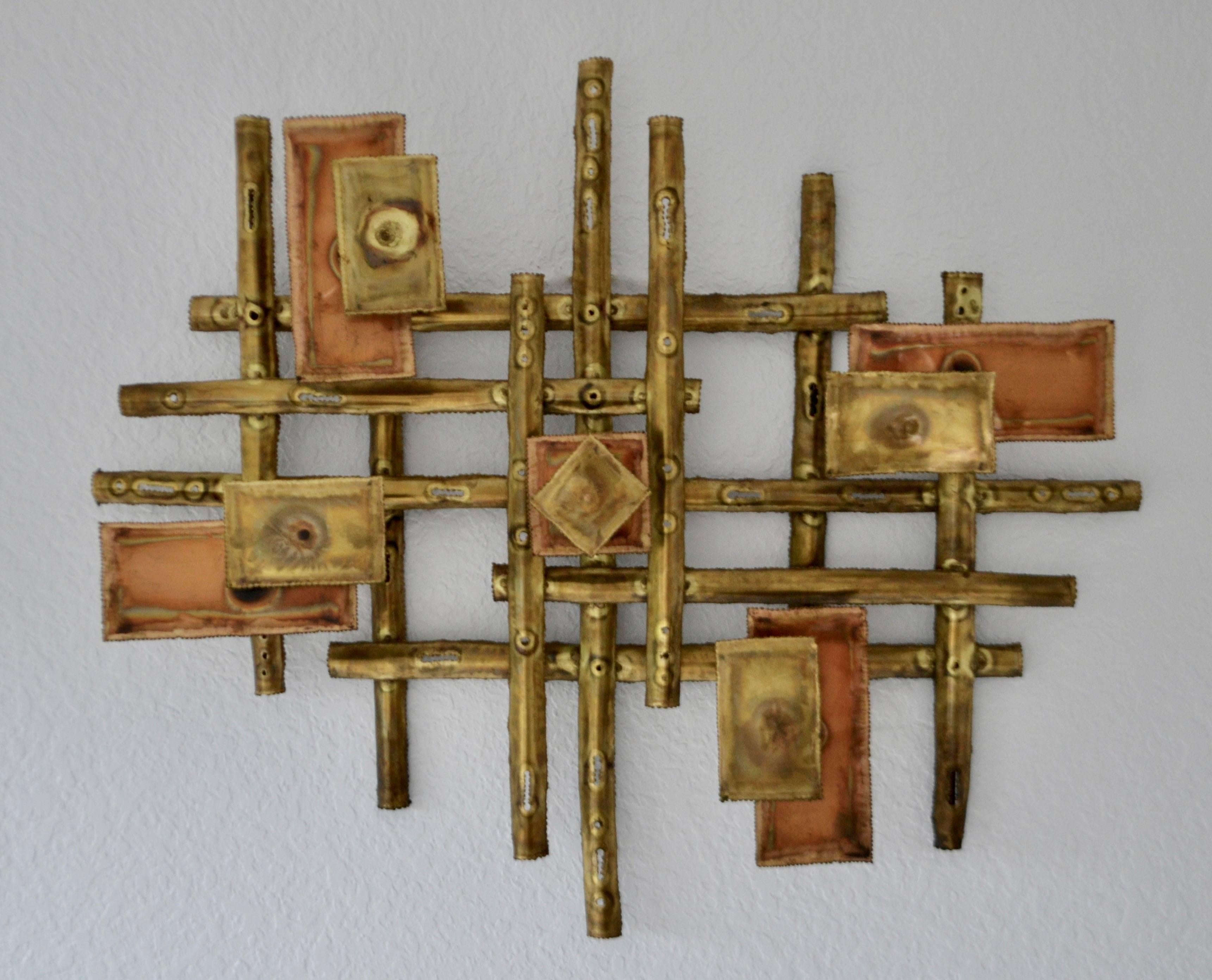 Mid-20th Century Brutalist Wall Sculpture For Sale