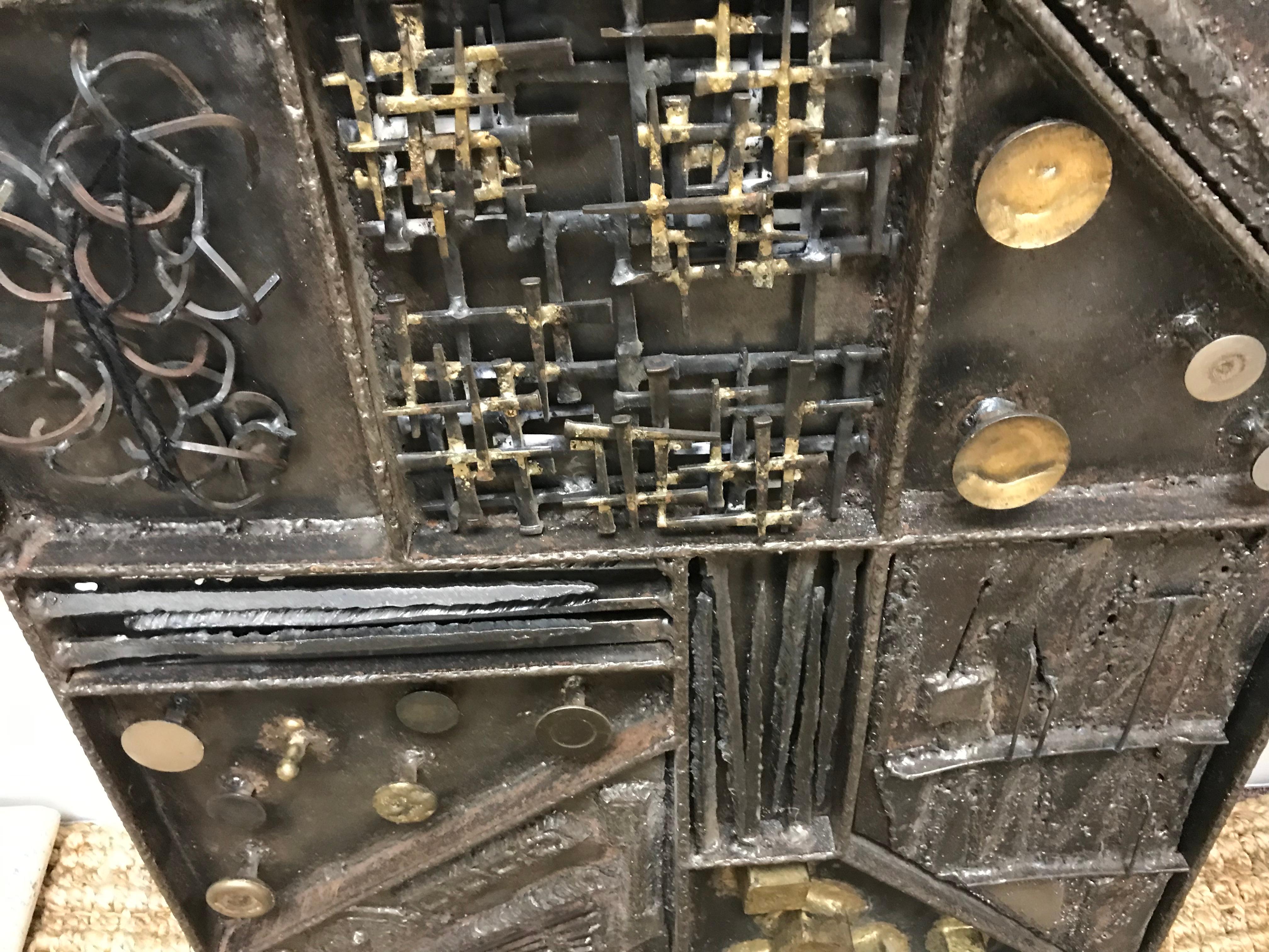 Brutalist Wall Sculpture In Good Condition For Sale In West Palm Beach, US