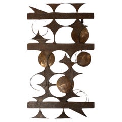 Brutalist Wall Sculpture in Mixed Metals by Henrik Horst, Denmark 1970s