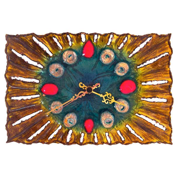 Brutalist Wall / Table Clock by Franco Bastianelli for Studio Cellini ...