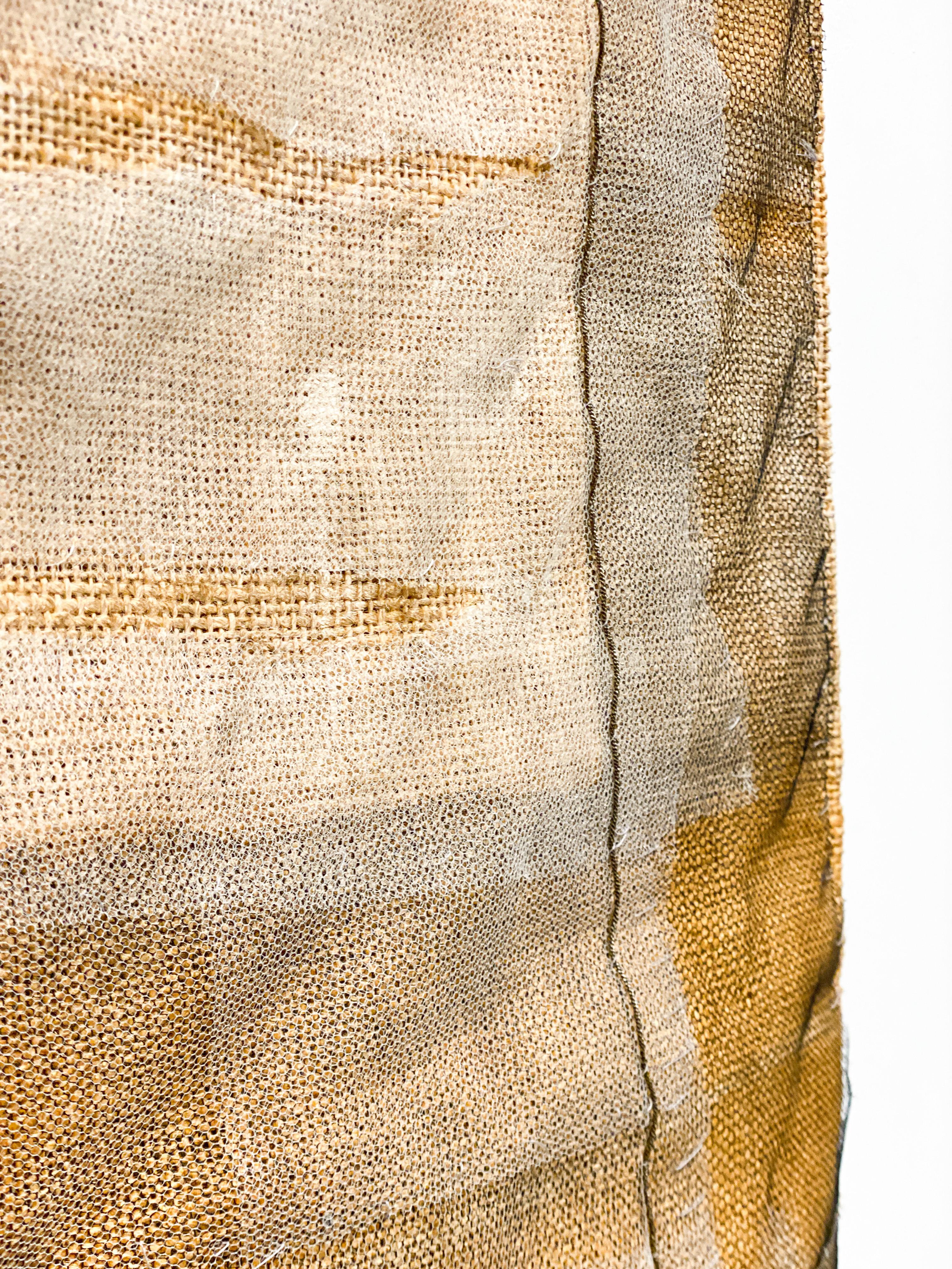 Late 20th Century Brutalist Wall Textile in Earth Tones, Dutch 1960s, Signed & Dated For Sale