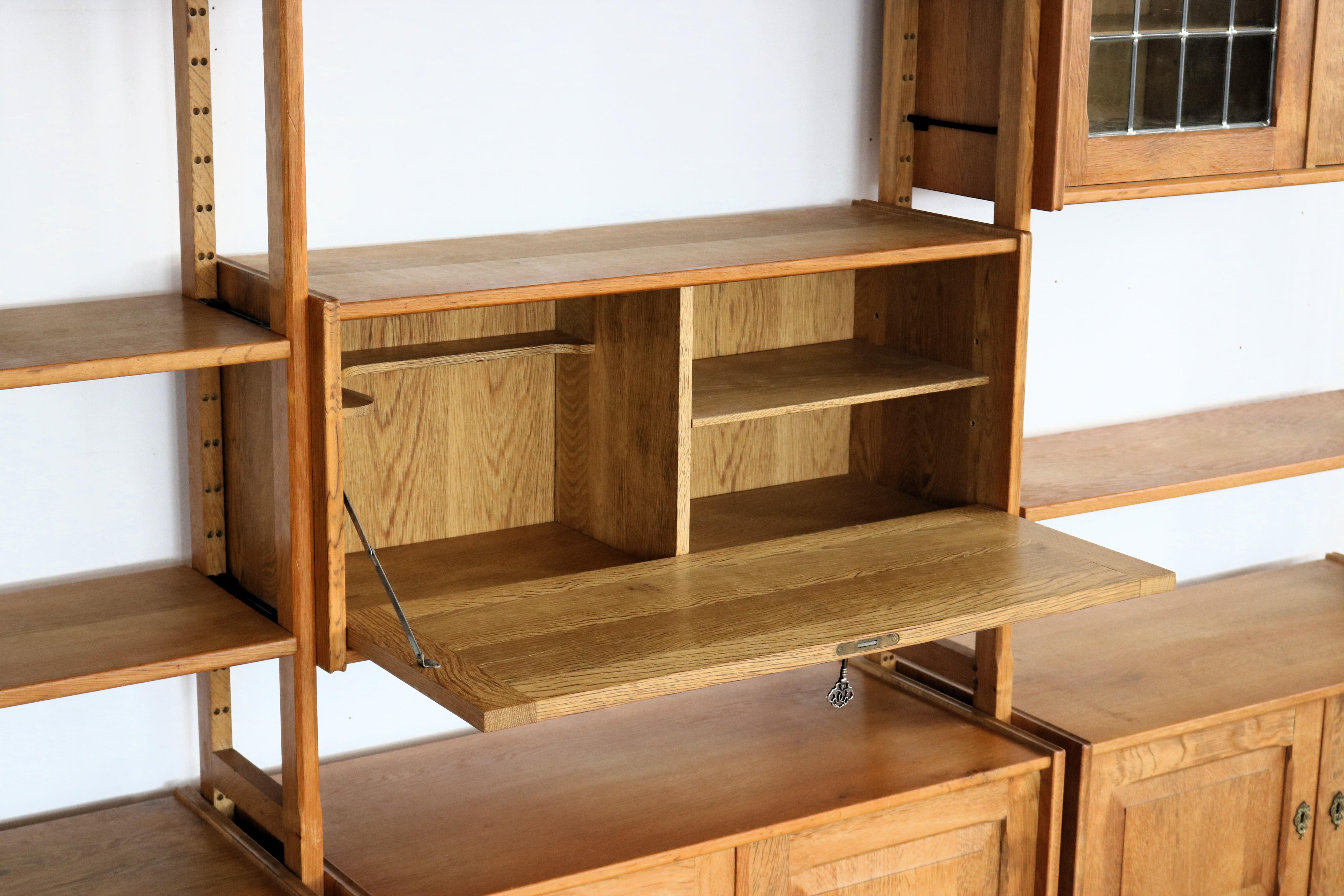 Brutalist wall unit  wall system  1960s  Danish For Sale 6