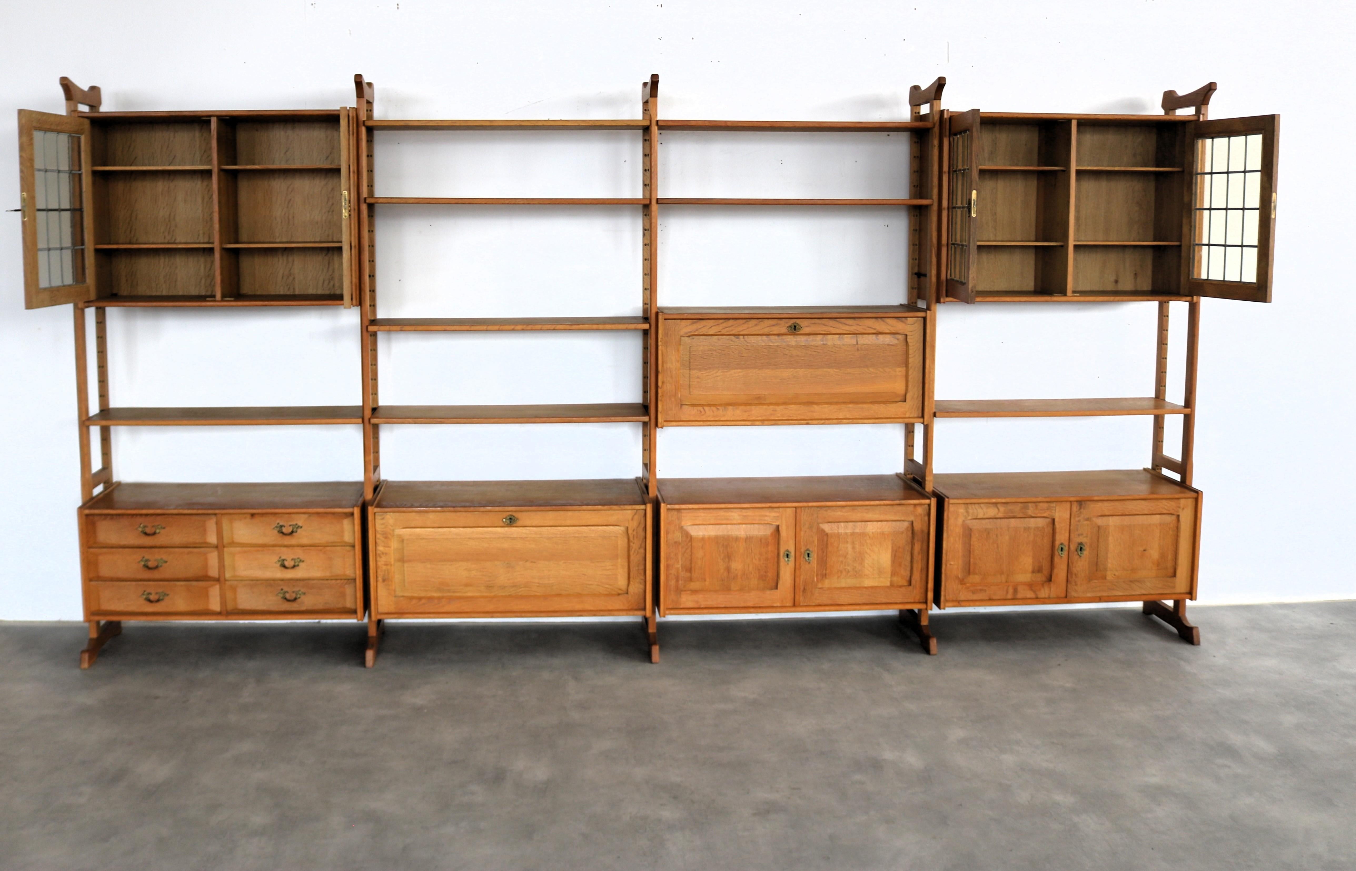 Brutalist wall unit  wall system  1960s  Danish For Sale 7