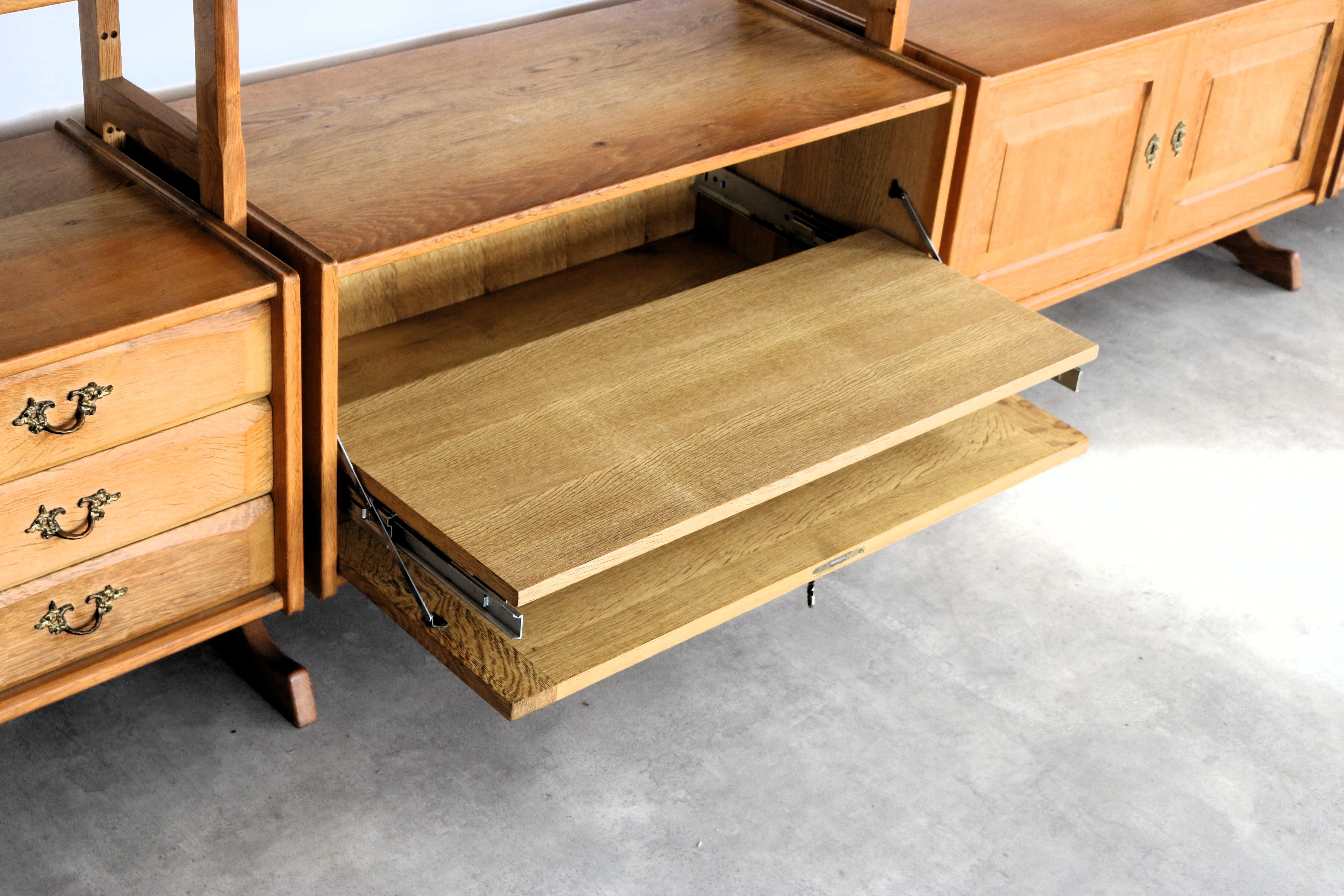 Brutalist wall unit  wall system  1960s  Danish For Sale 10