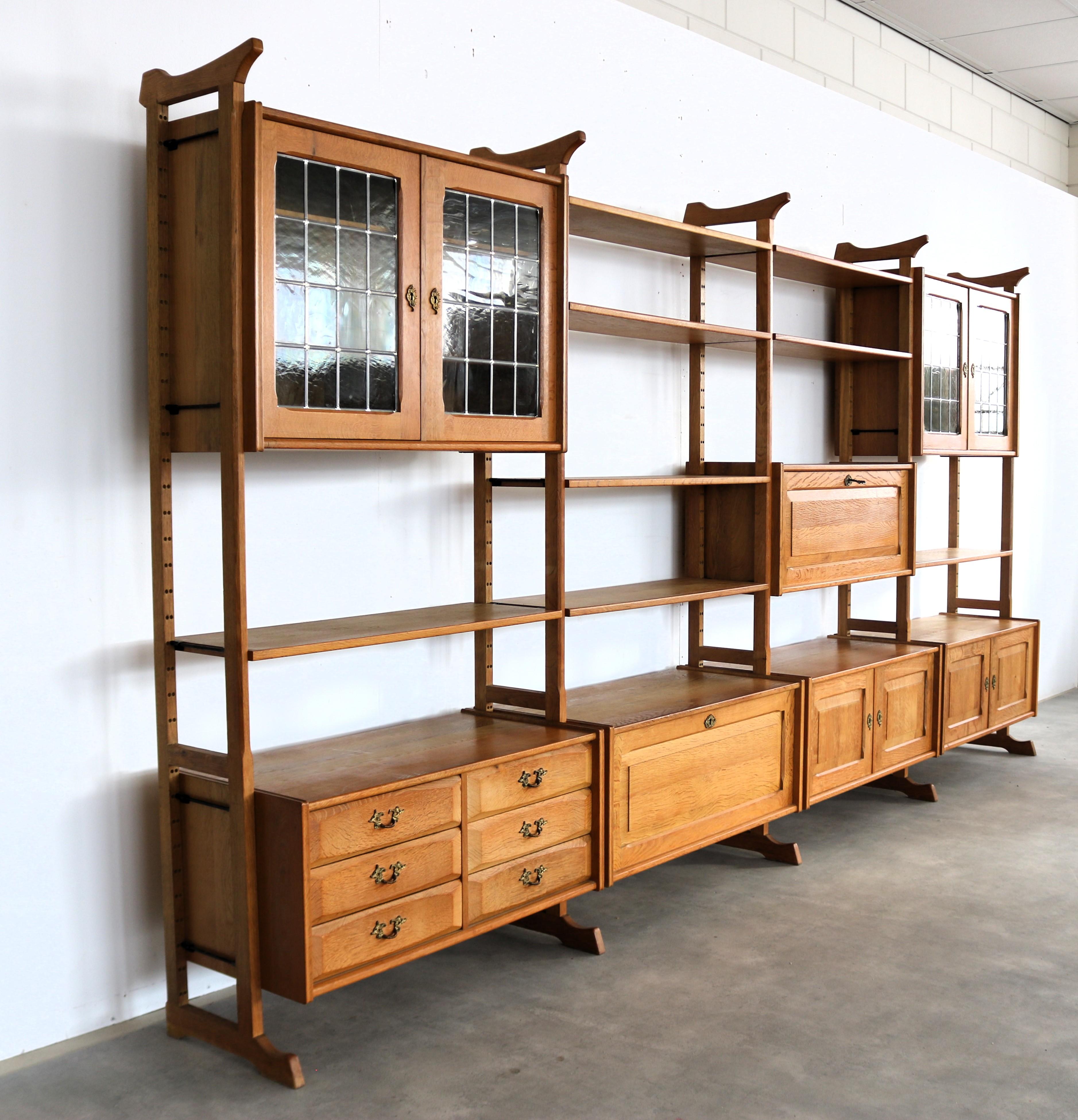 Brutalist wall unit  wall system  1960s  Danish For Sale 12