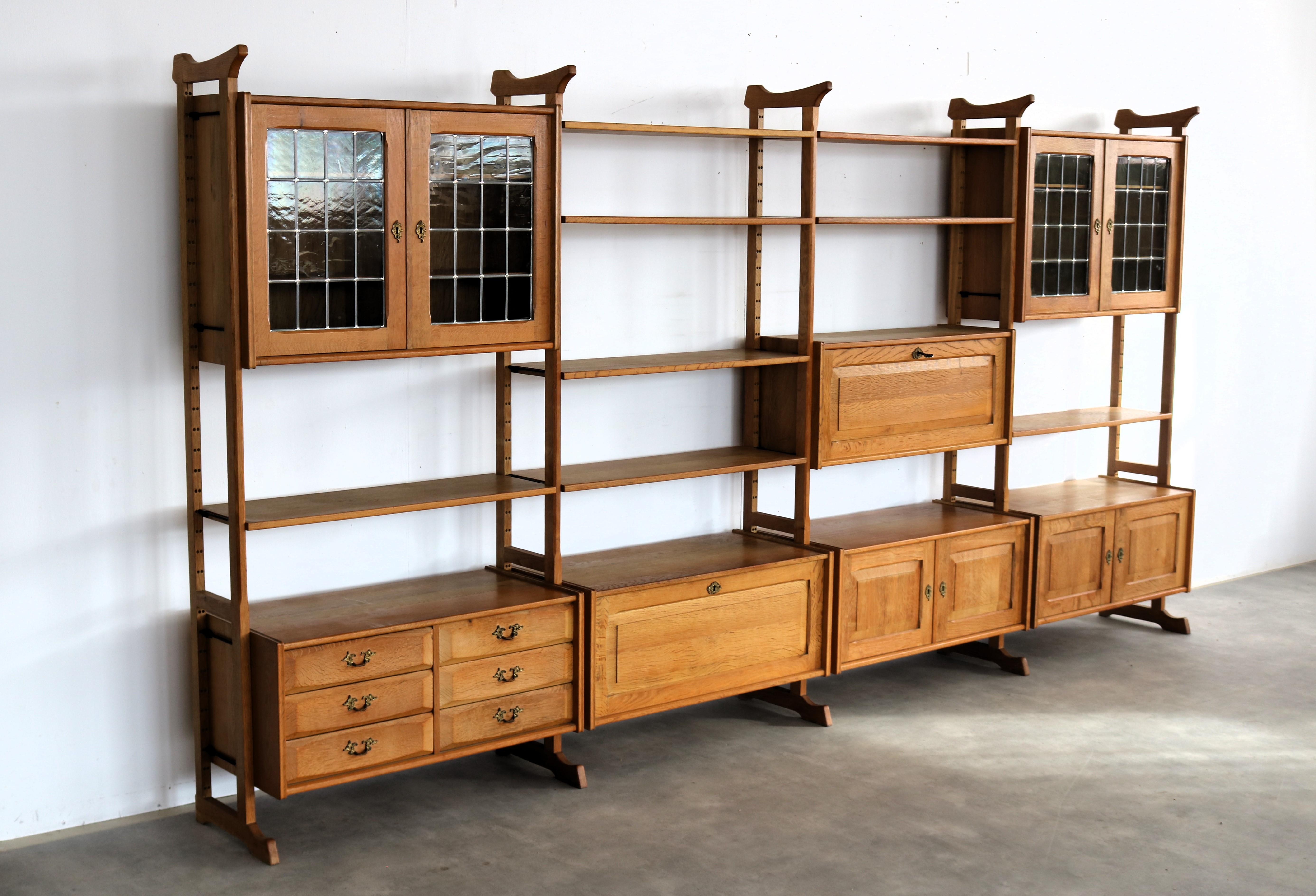 Brutalist wall unit  wall system  1960s  Danish For Sale 14
