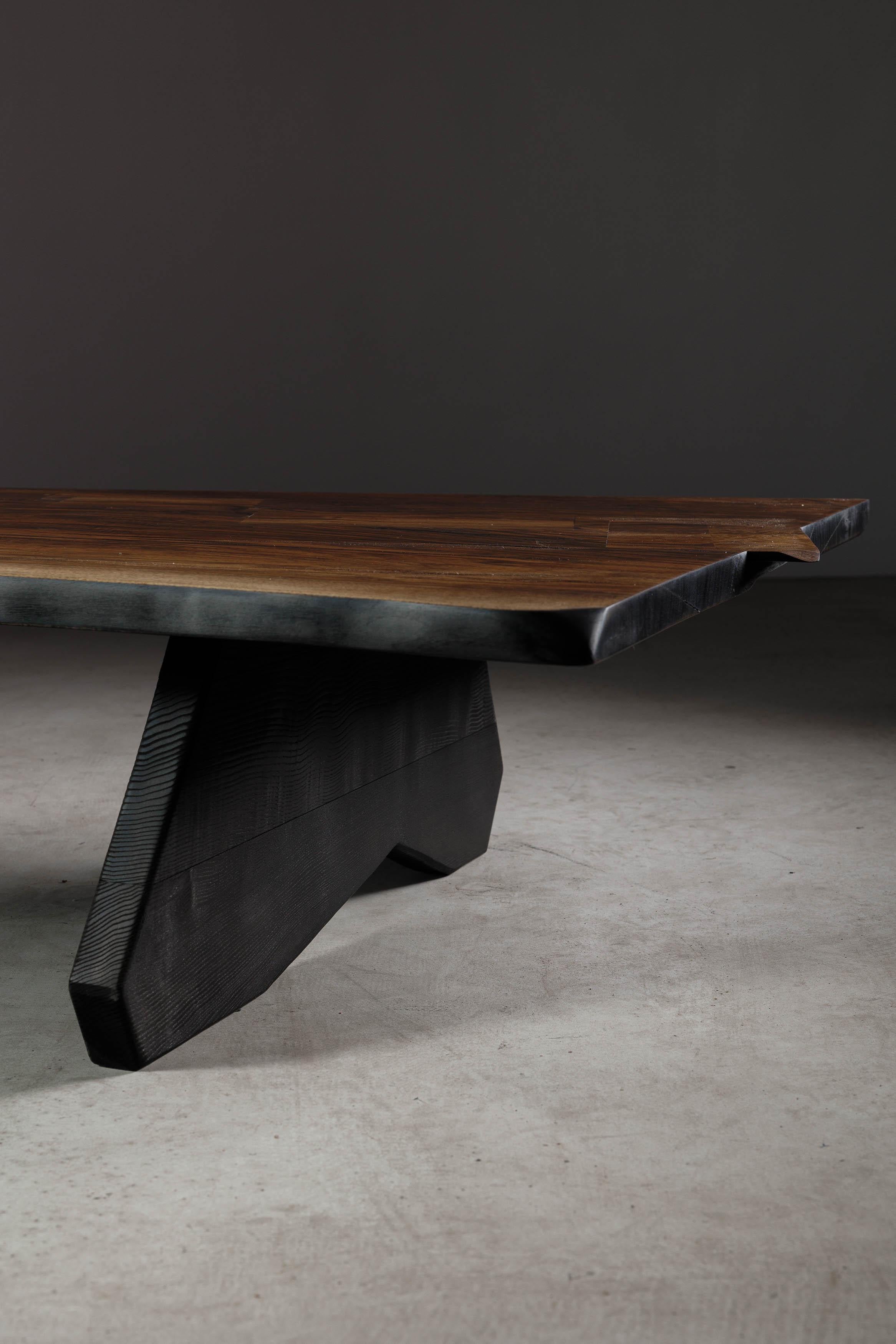 Brutalist Walnut Coffee Table by Eero Moss - EM104 In New Condition In Ghimbav, RO