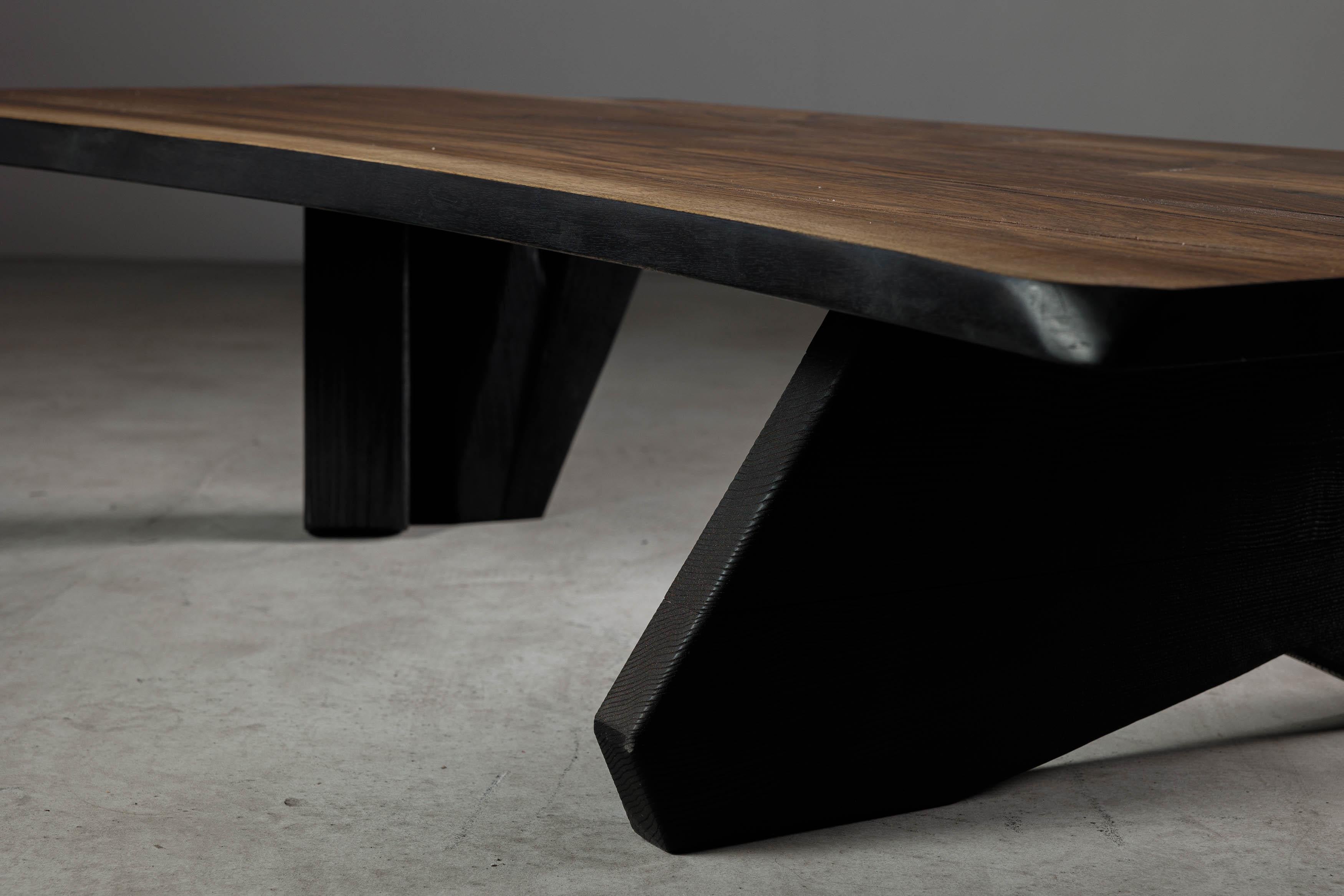 Brutalist Walnut Coffee Table by Eero Moss - EM104 1