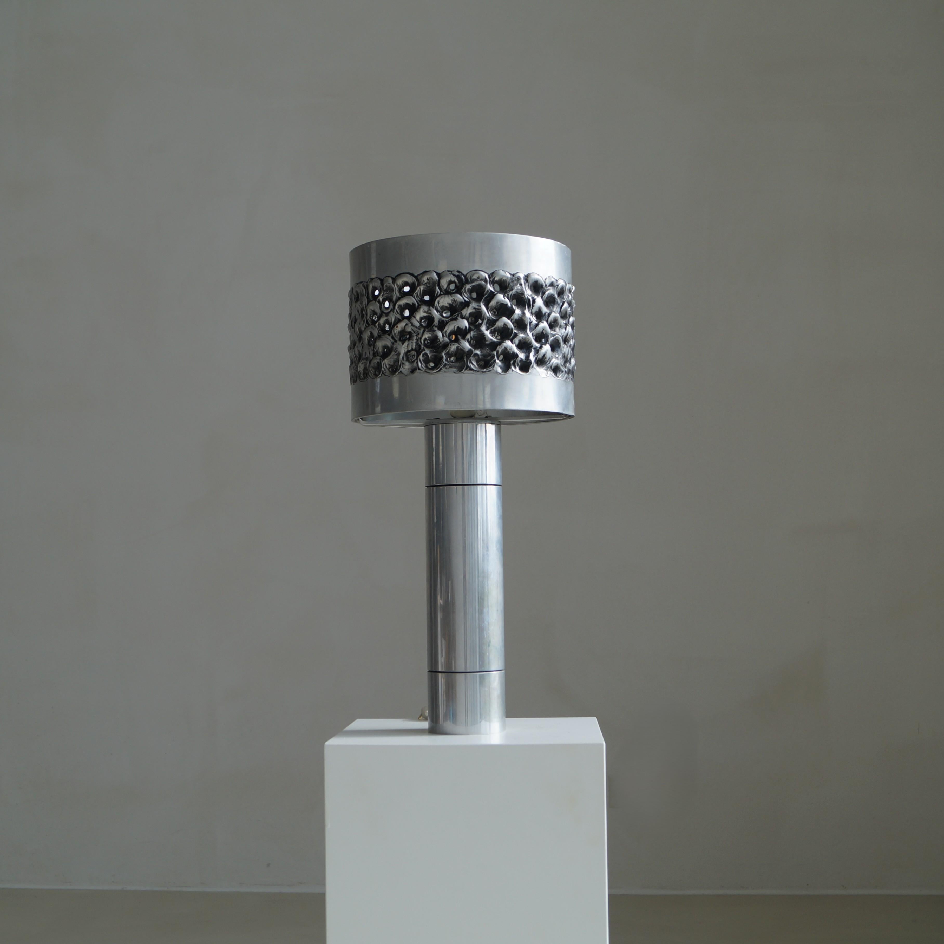 Brutalist welded aluminium table lamp by Willy Luyckx for Aluclair, 1960s 10