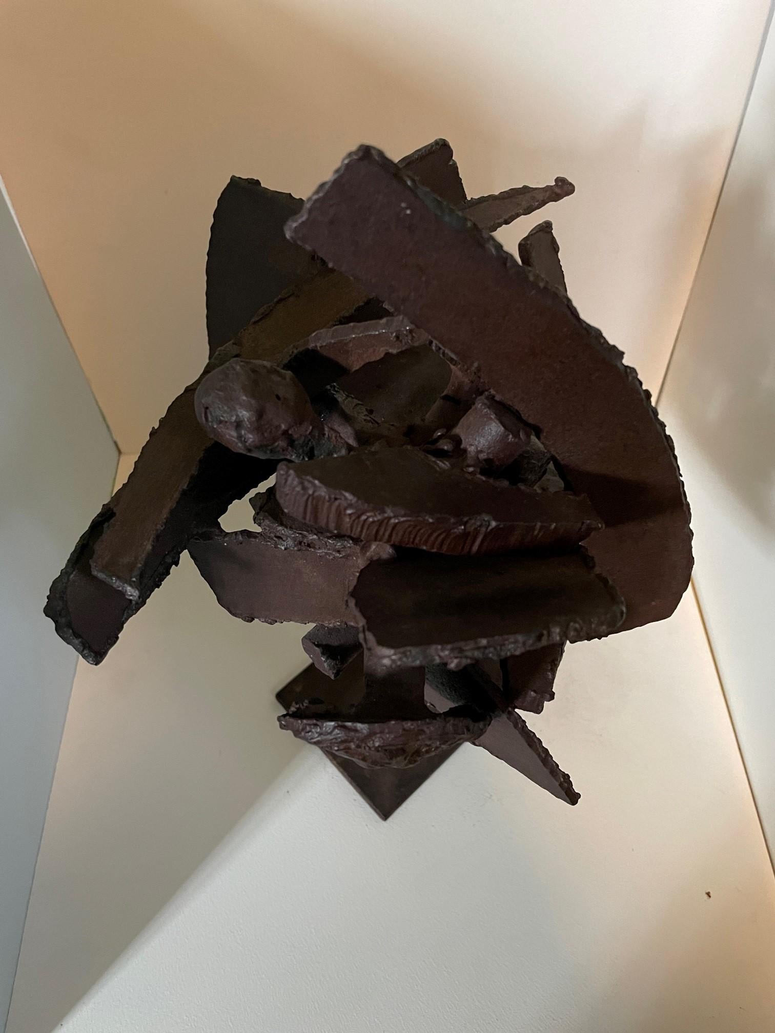 Brutalist Welded Iron Sculpture For Sale 3