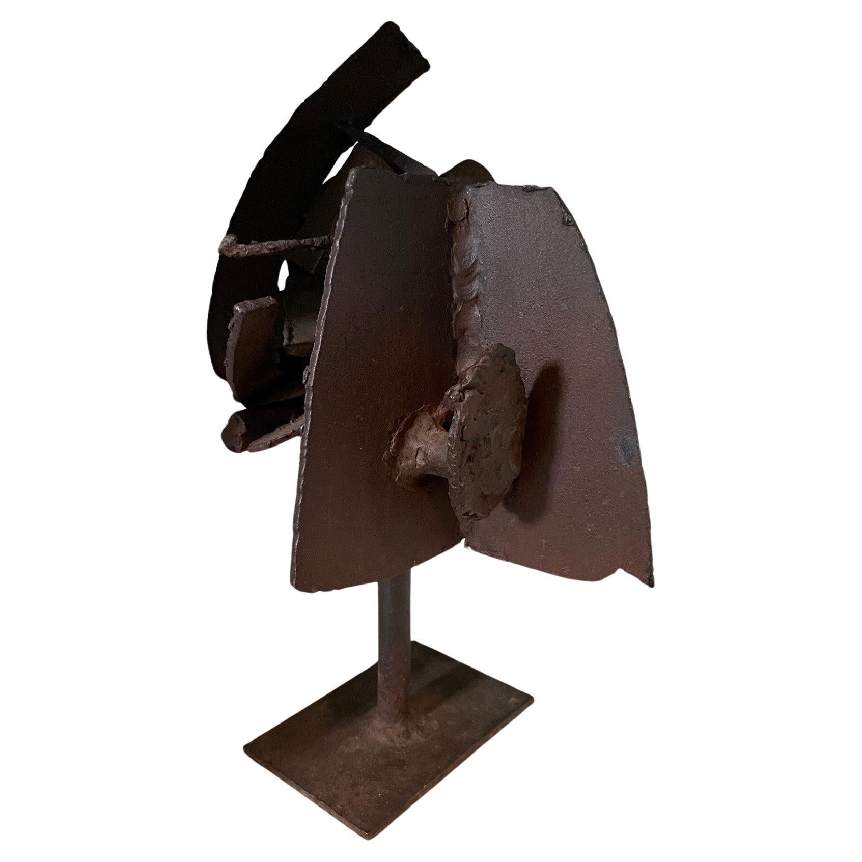 Brutalist Welded Iron Sculpture For Sale