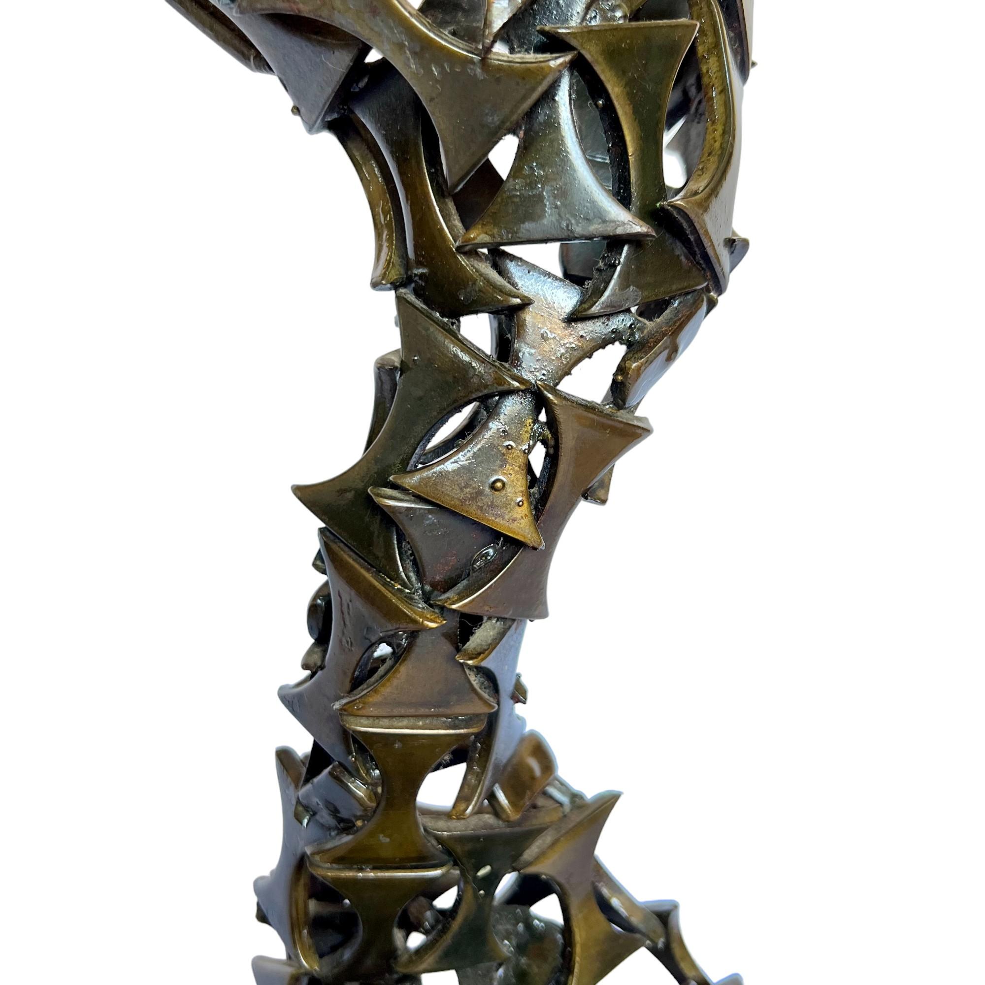 XXIe siècle et contemporain Sculpture de sirène abstraite brutaliste en métal soudé en vente