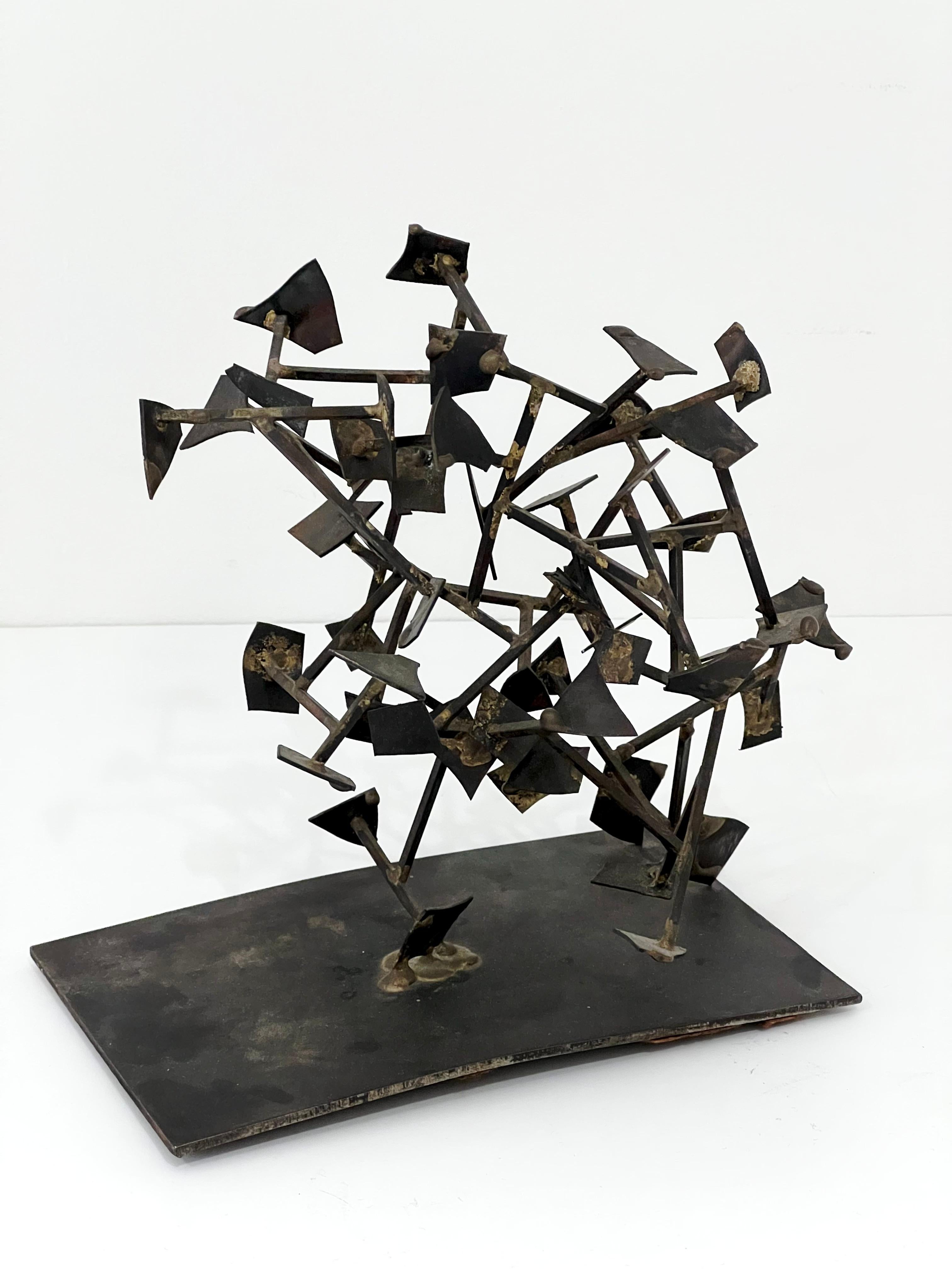 Brutalistische Skulptur aus geschweißten Nägeln von Harry Bertoia im Angebot 2