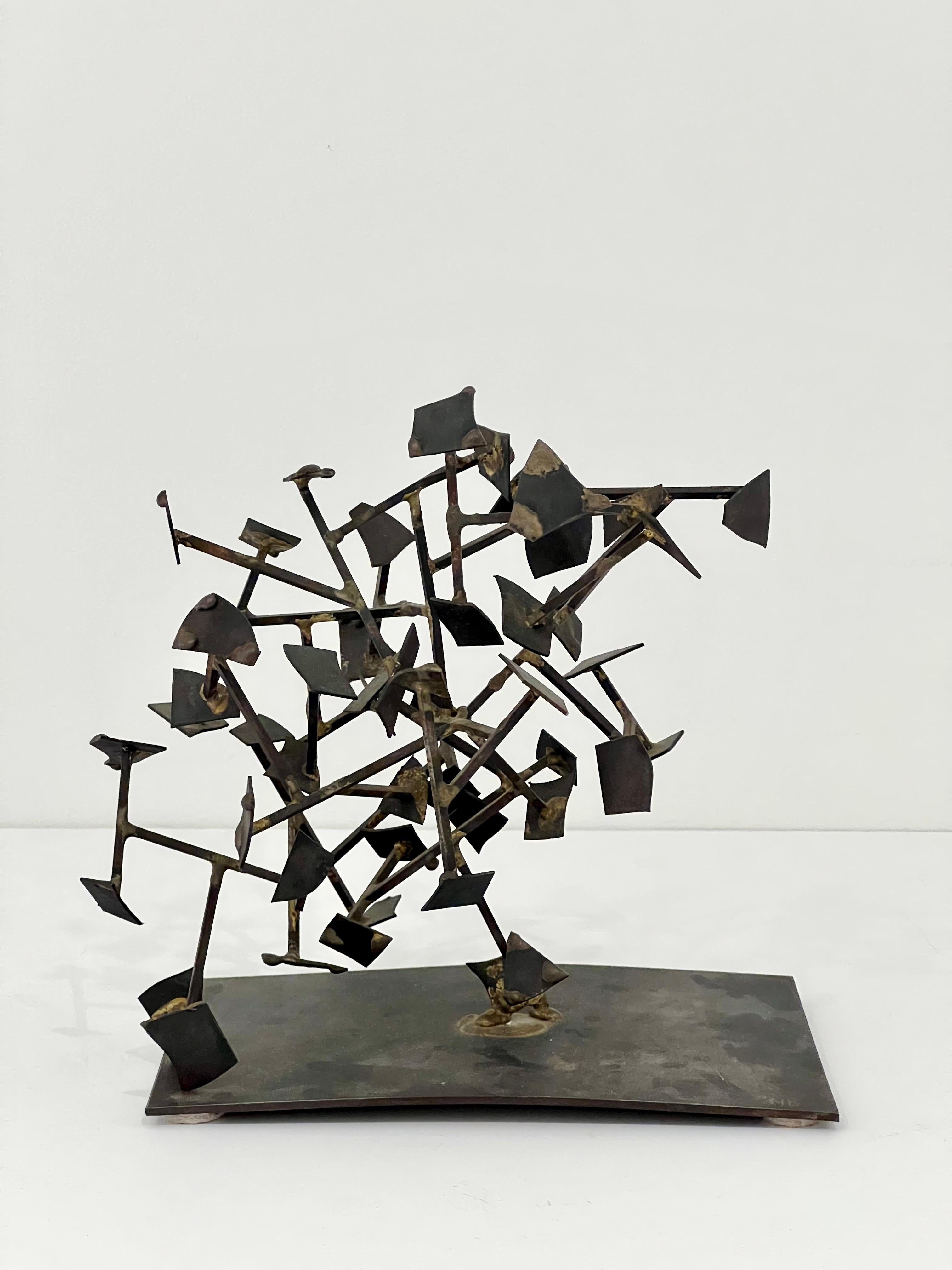 Abstrakte brutalistische Nagelskulptur von Harry Bertoia, ca. 1950er Jahre.