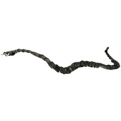 Brutalist Welded Steel Rattlesnake Sculpture