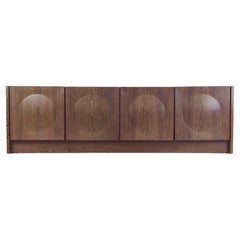 Brutalist Wenge Large Sideboard, circa 1970, Belgium.