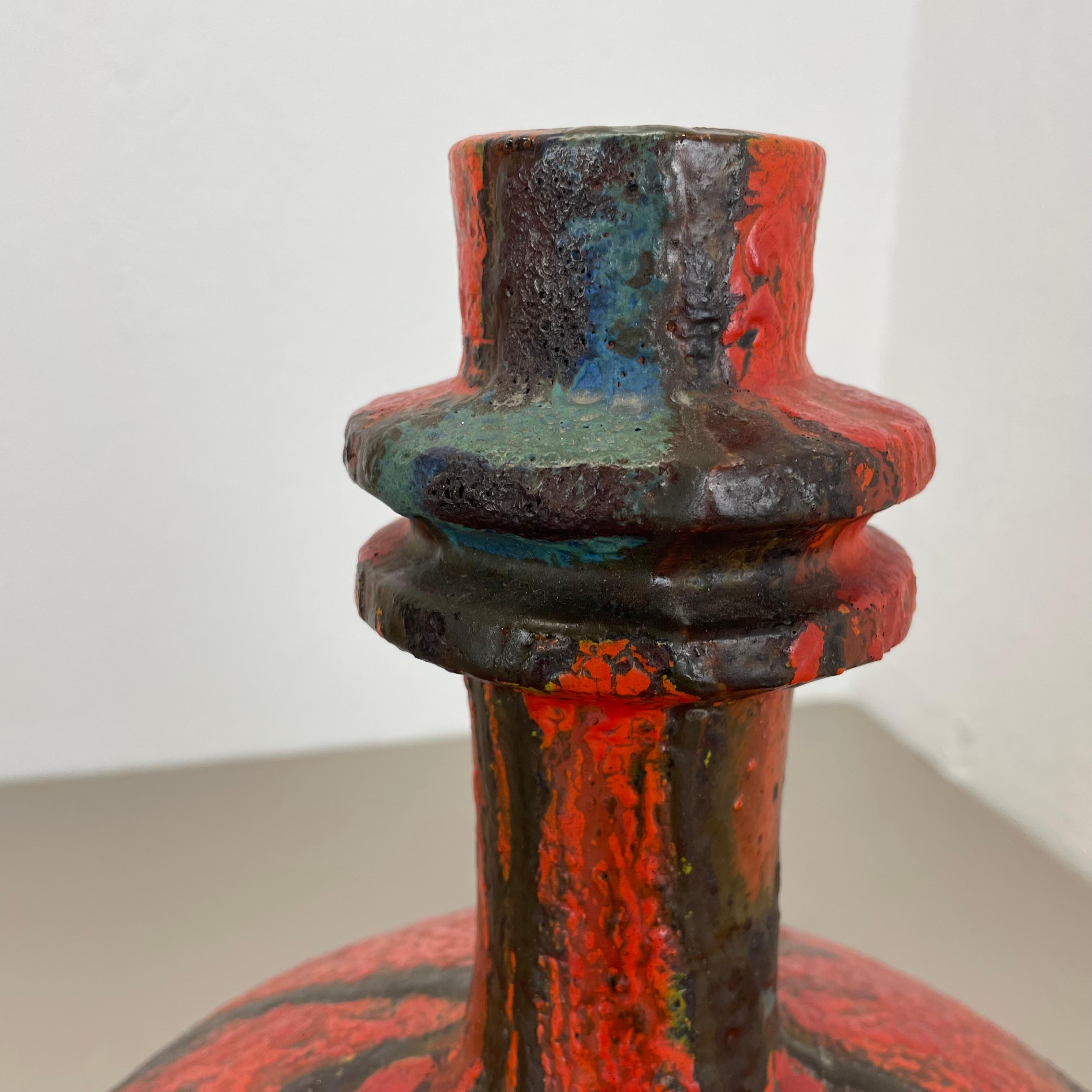 Brutalistische WGP 34cm Fat Lava Mehrfarbige Vase „URANUS“ von Ruscha, Deutschland, 1970er Jahre im Angebot 4