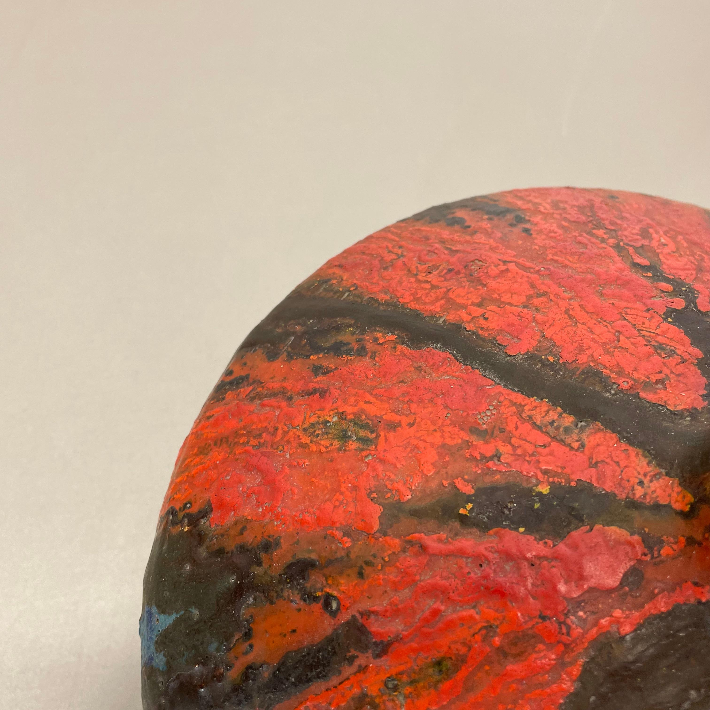 Brutalistische WGP 34cm Fat Lava Mehrfarbige Vase „URANUS“ von Ruscha, Deutschland, 1970er Jahre im Angebot 5