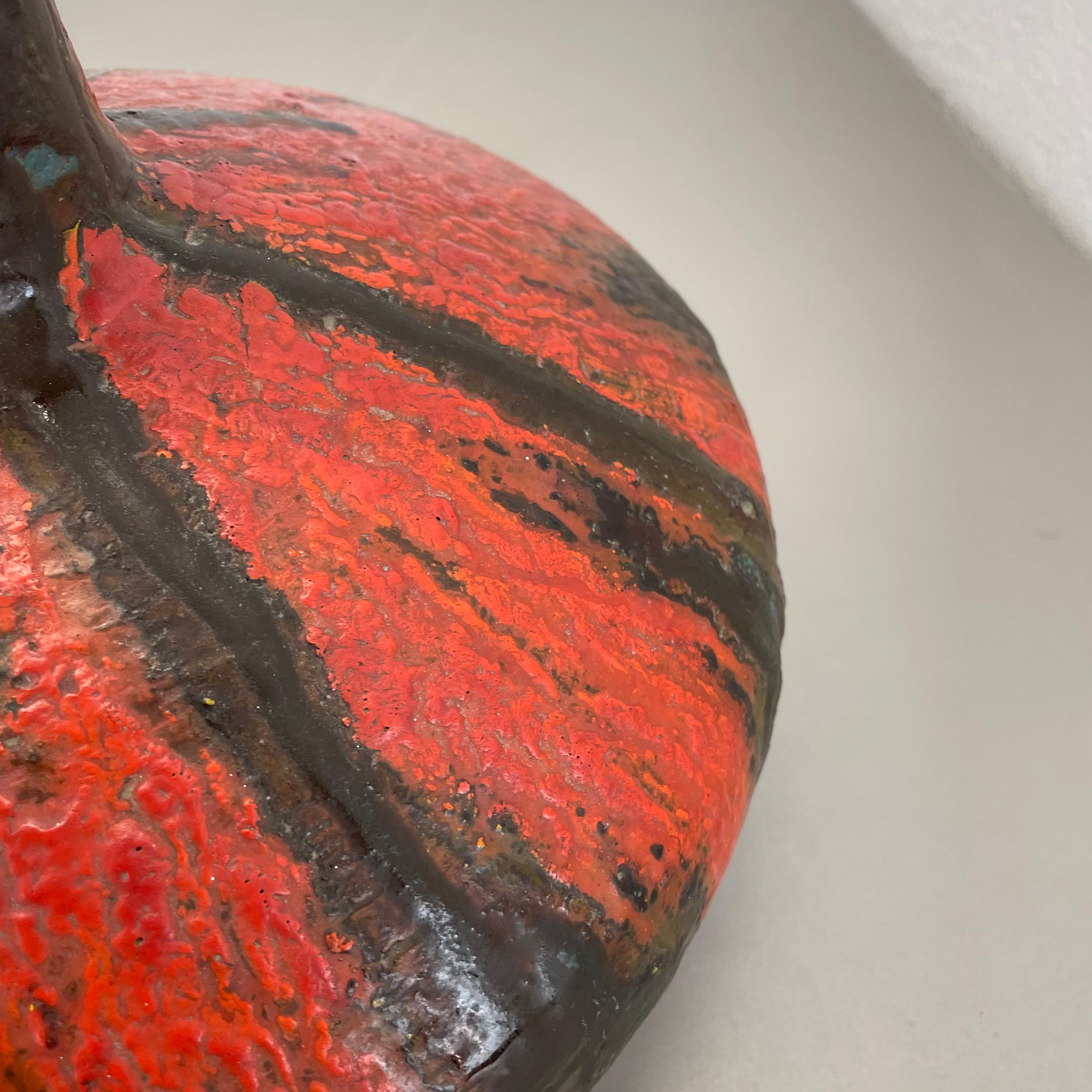 Brutalistische WGP 34cm Fat Lava Mehrfarbige Vase „URANUS“ von Ruscha, Deutschland, 1970er Jahre im Angebot 6