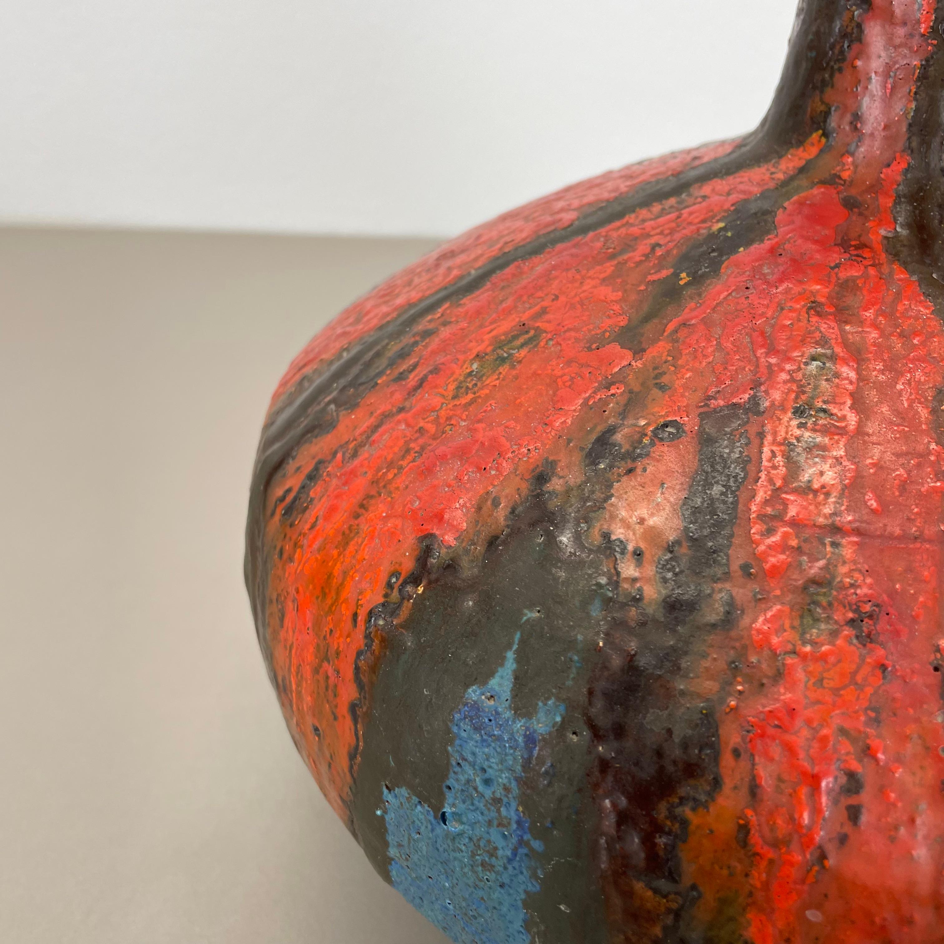 Brutalistische WGP 34cm Fat Lava Mehrfarbige Vase „URANUS“ von Ruscha, Deutschland, 1970er Jahre im Angebot 8