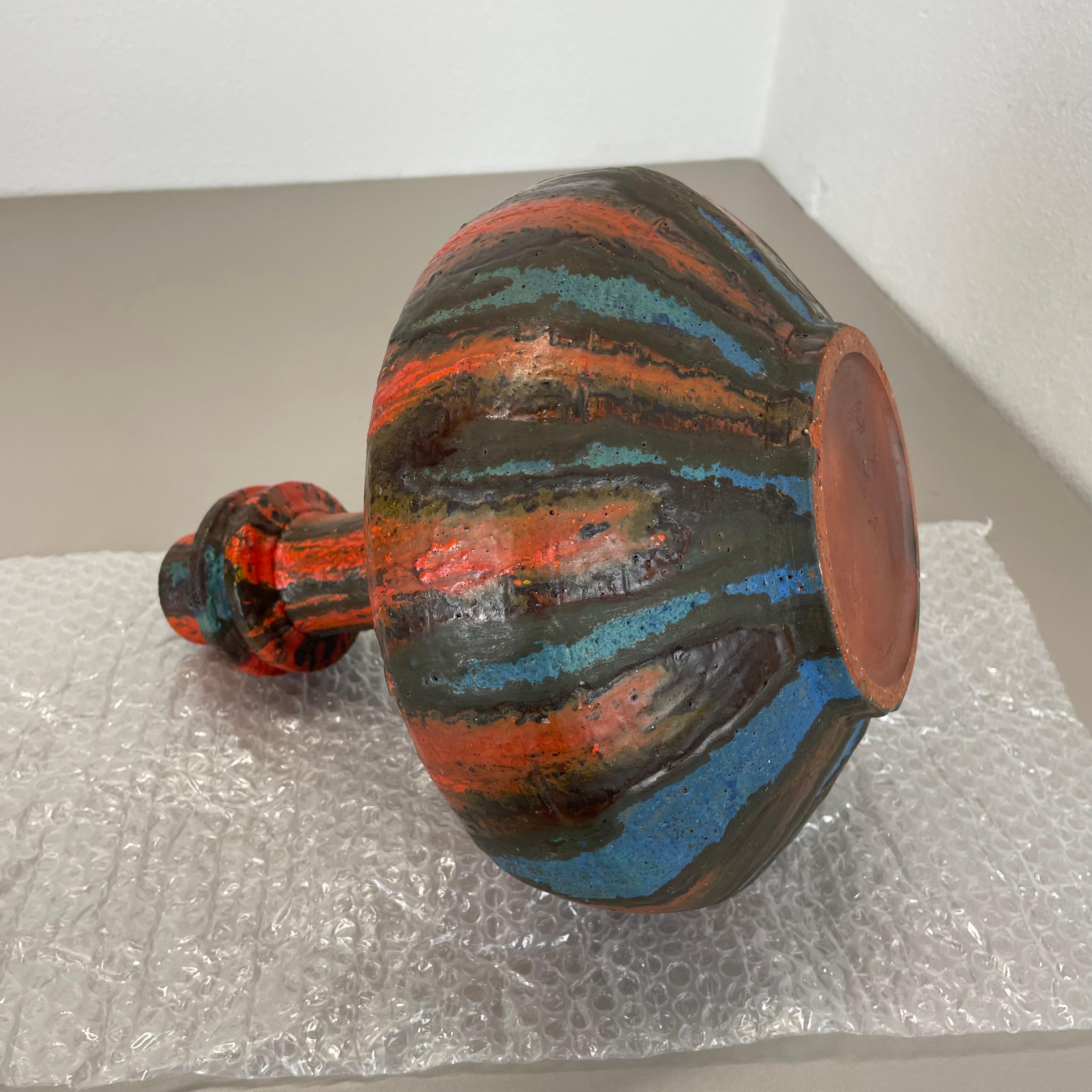 Brutalistische WGP 34cm Fat Lava Mehrfarbige Vase „URANUS“ von Ruscha, Deutschland, 1970er Jahre im Angebot 10