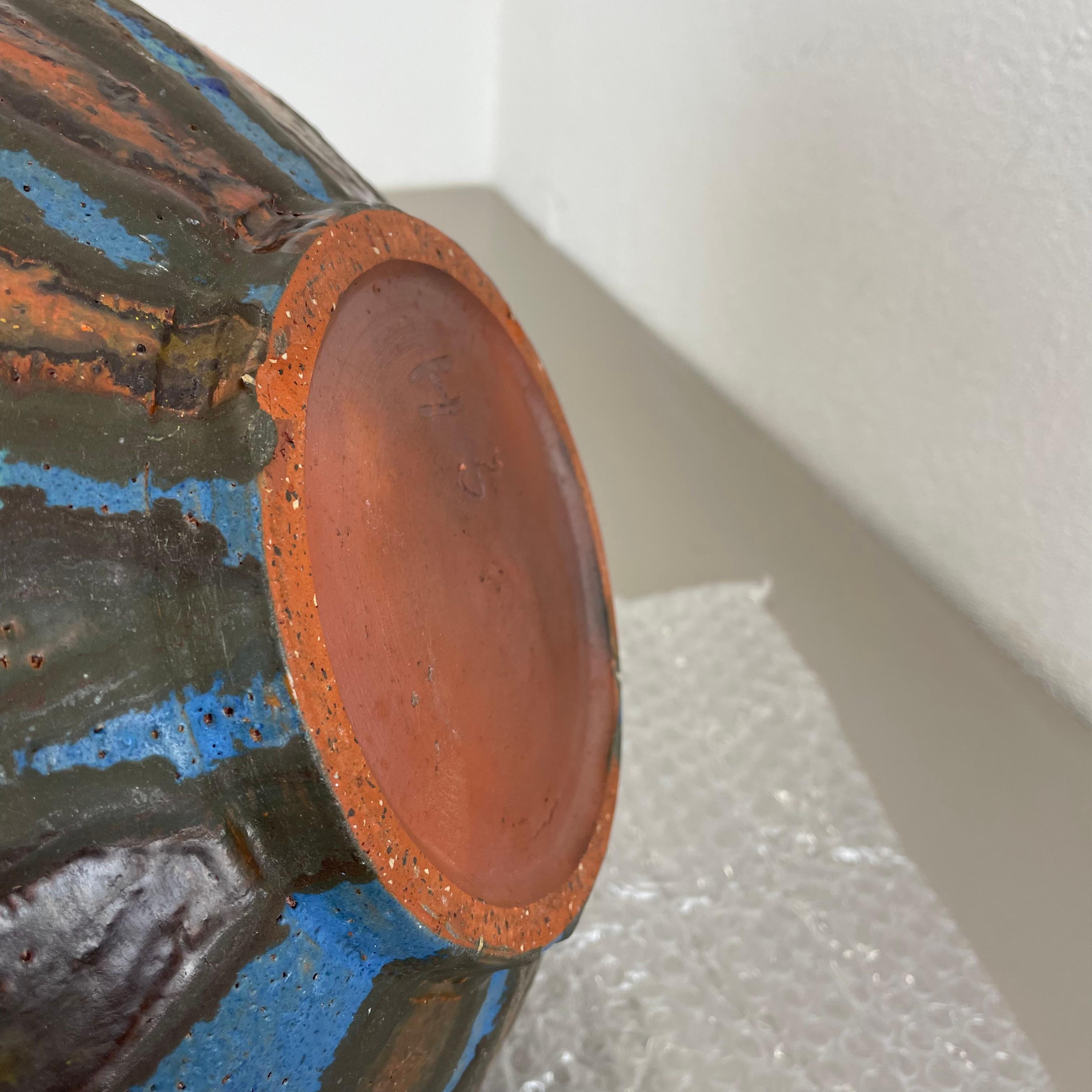 Brutalistische WGP 34cm Fat Lava Mehrfarbige Vase „URANUS“ von Ruscha, Deutschland, 1970er Jahre im Angebot 12