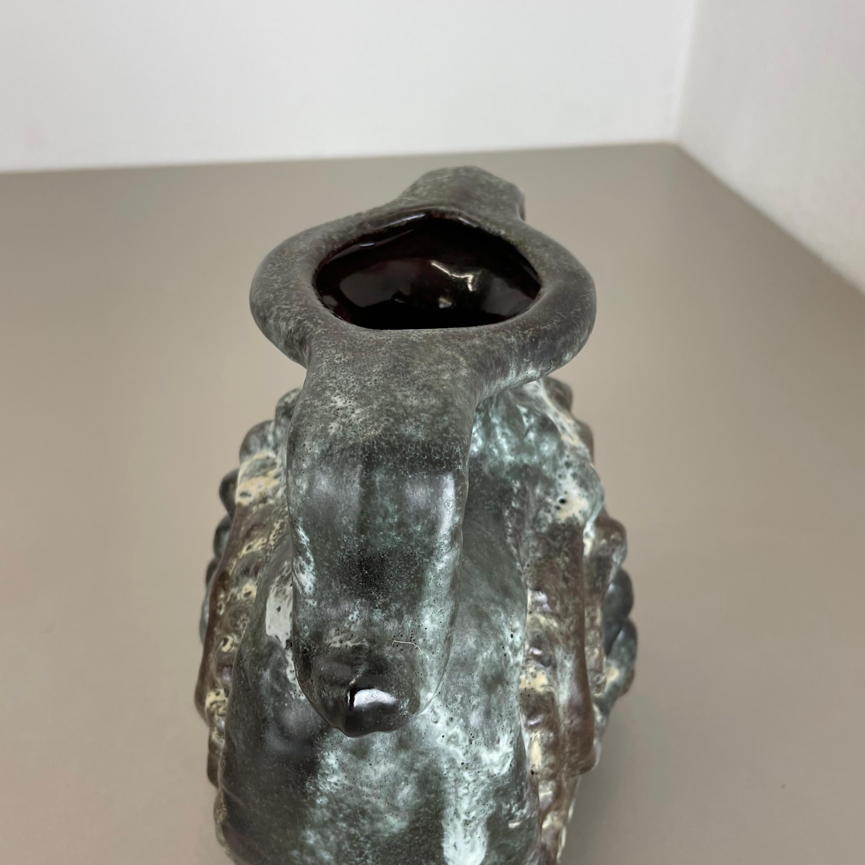 Brutalistische WGP-Vase „Fat Lava“, mehrfarbig, Objekt „305“ von Ruscha, 1970er Jahre im Angebot 3