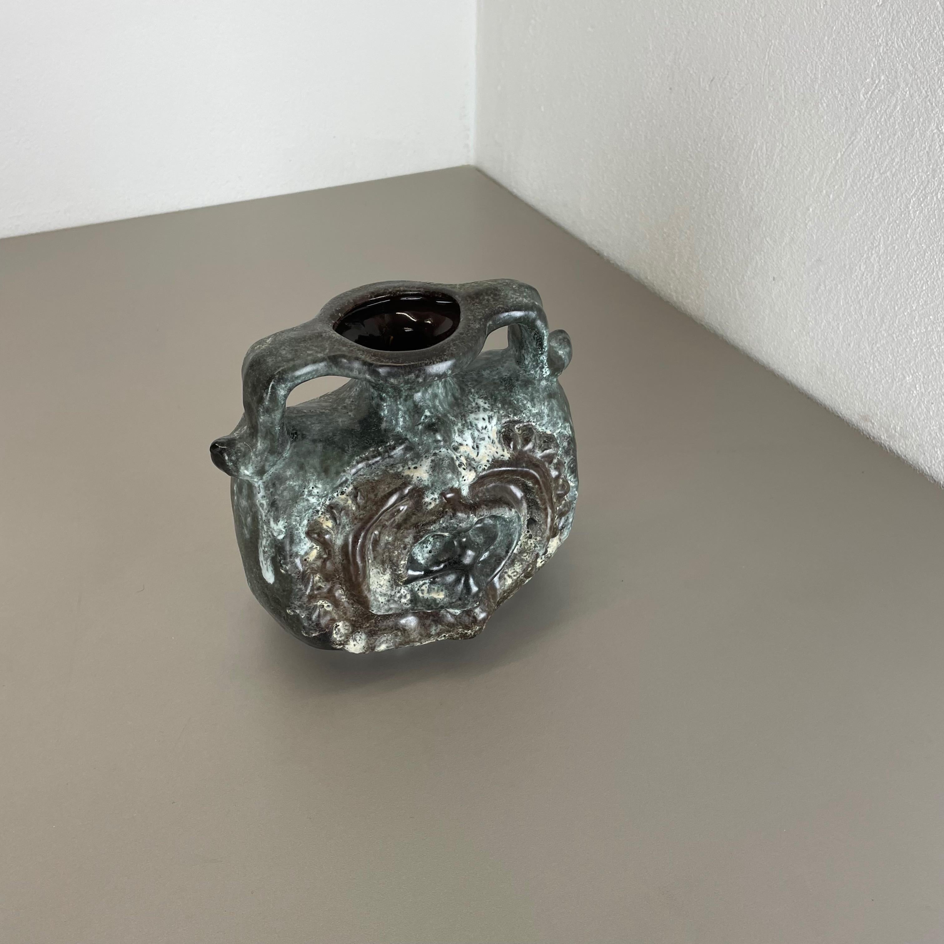 Brutalistische WGP-Vase „Fat Lava“, mehrfarbig, Objekt „305“ von Ruscha, 1970er Jahre (Deutsch) im Angebot