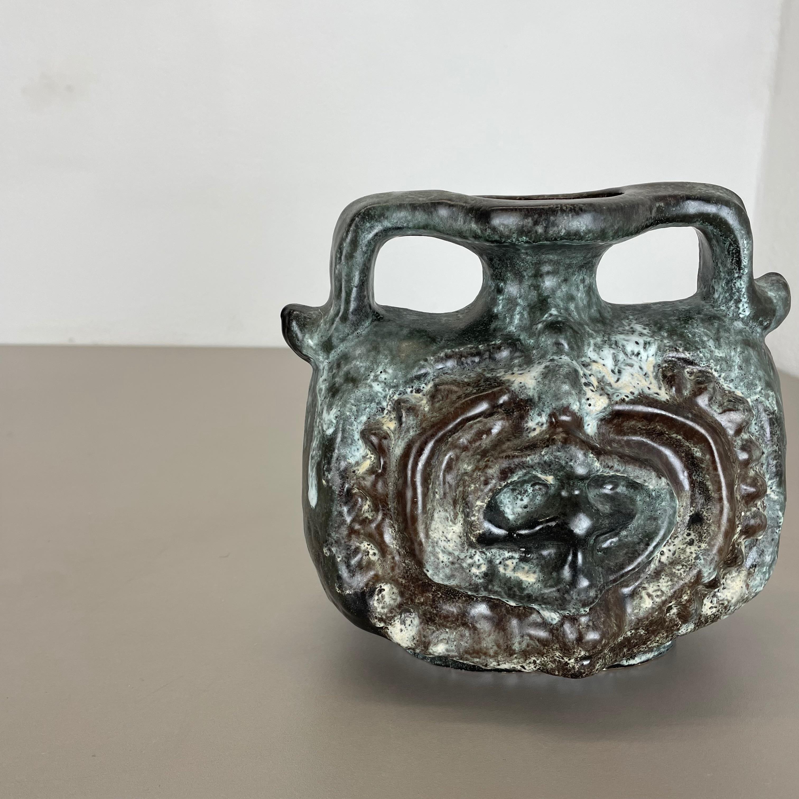 Vase «305 » en poterie de lave grasse multicolore brutaliste WGP de Ruscha, 1970 Bon état - En vente à Kirchlengern, DE