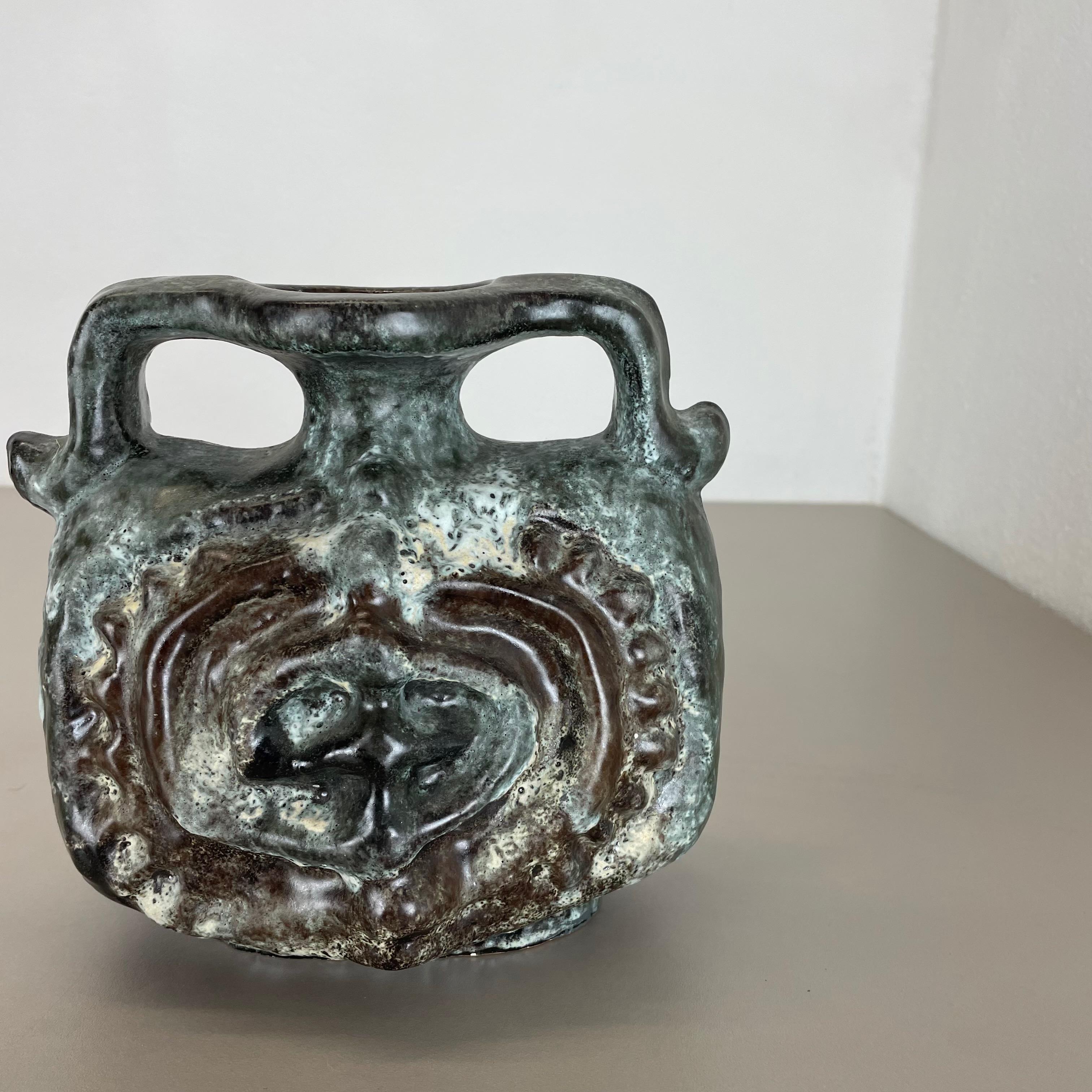 Brutalistische WGP-Vase „Fat Lava“, mehrfarbig, Objekt „305“ von Ruscha, 1970er Jahre (20. Jahrhundert) im Angebot