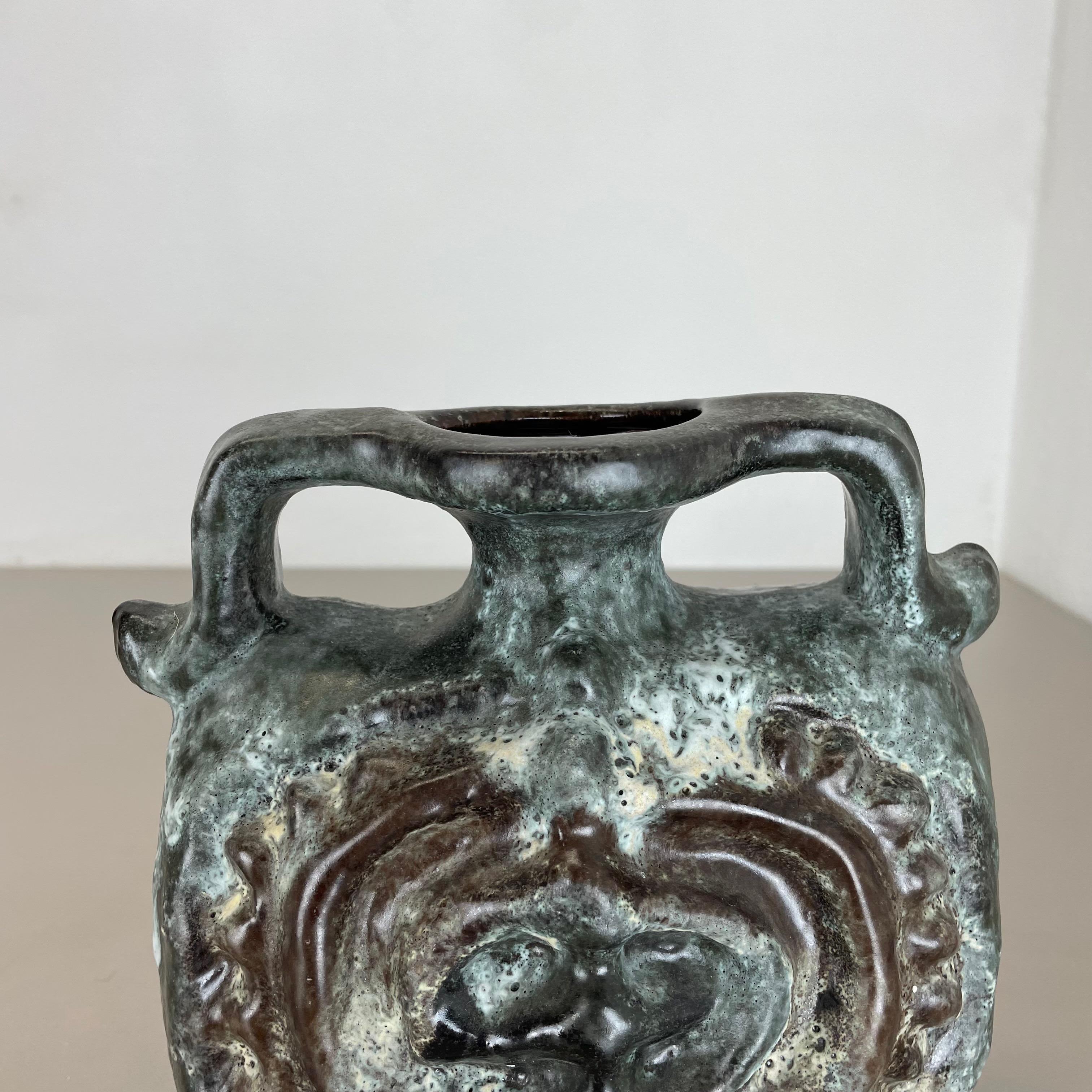 Brutalistische WGP-Vase „Fat Lava“, mehrfarbig, Objekt „305“ von Ruscha, 1970er Jahre (Keramik) im Angebot