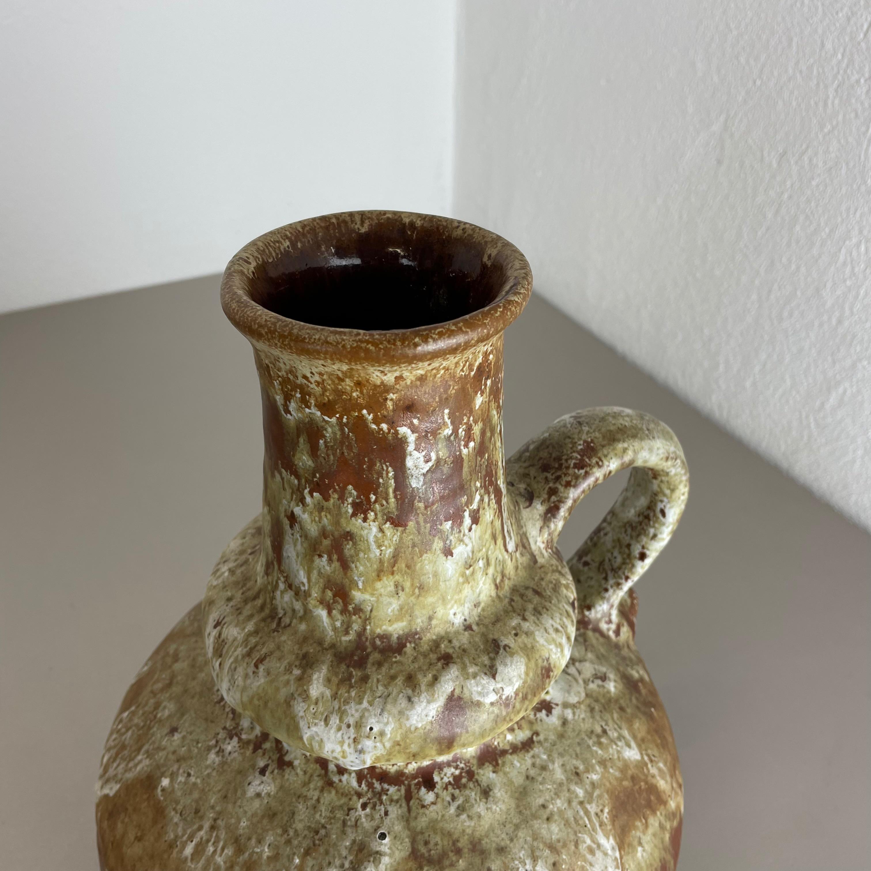Brutalist WGP Pottery Fat Lava Multi-Color Vase Object by Ruscha, Germany, 1970s For Sale 6