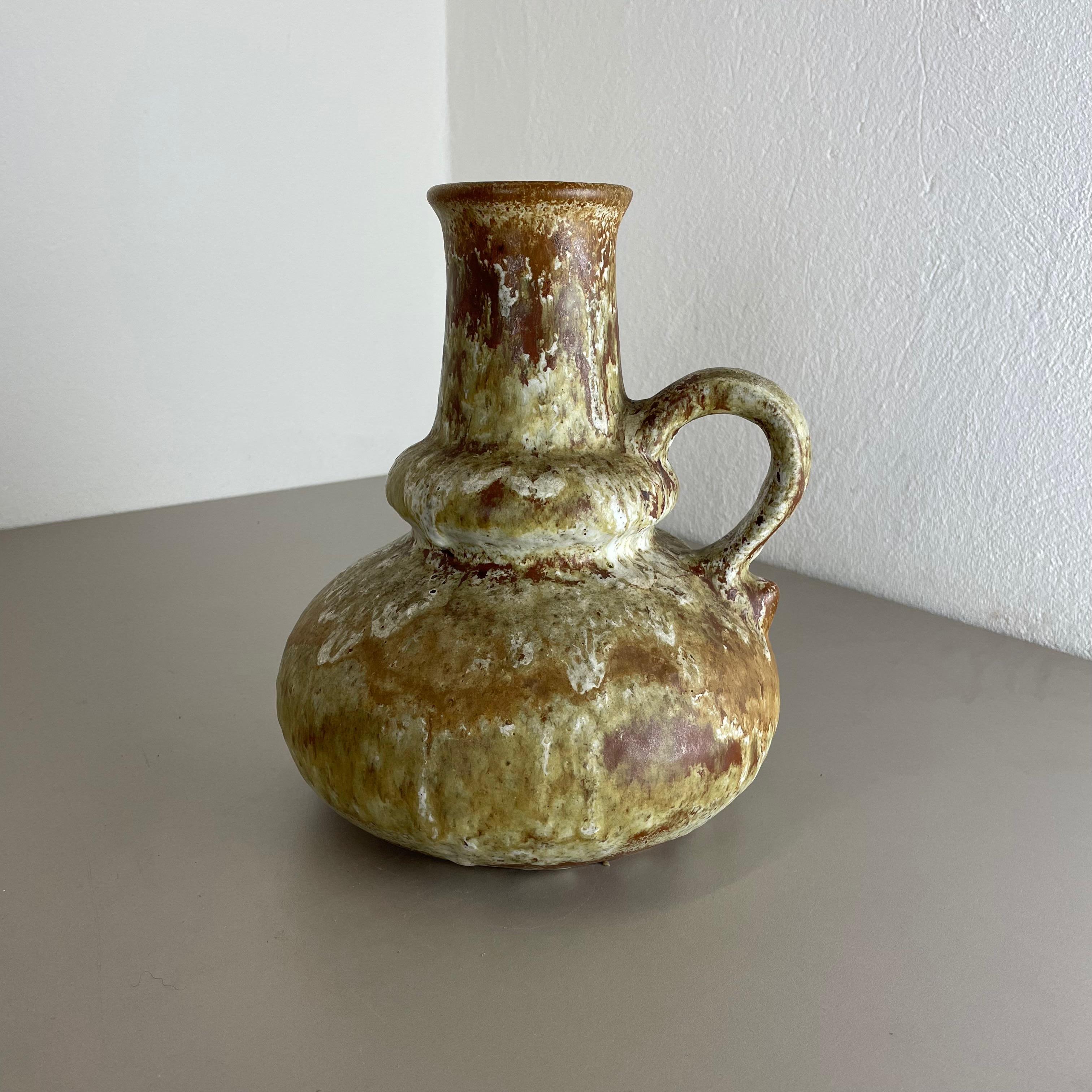 Brutalist WGP Pottery Fat Lava Multi-Color Vase Object by Ruscha, Germany, 1970s In Good Condition For Sale In Kirchlengern, DE