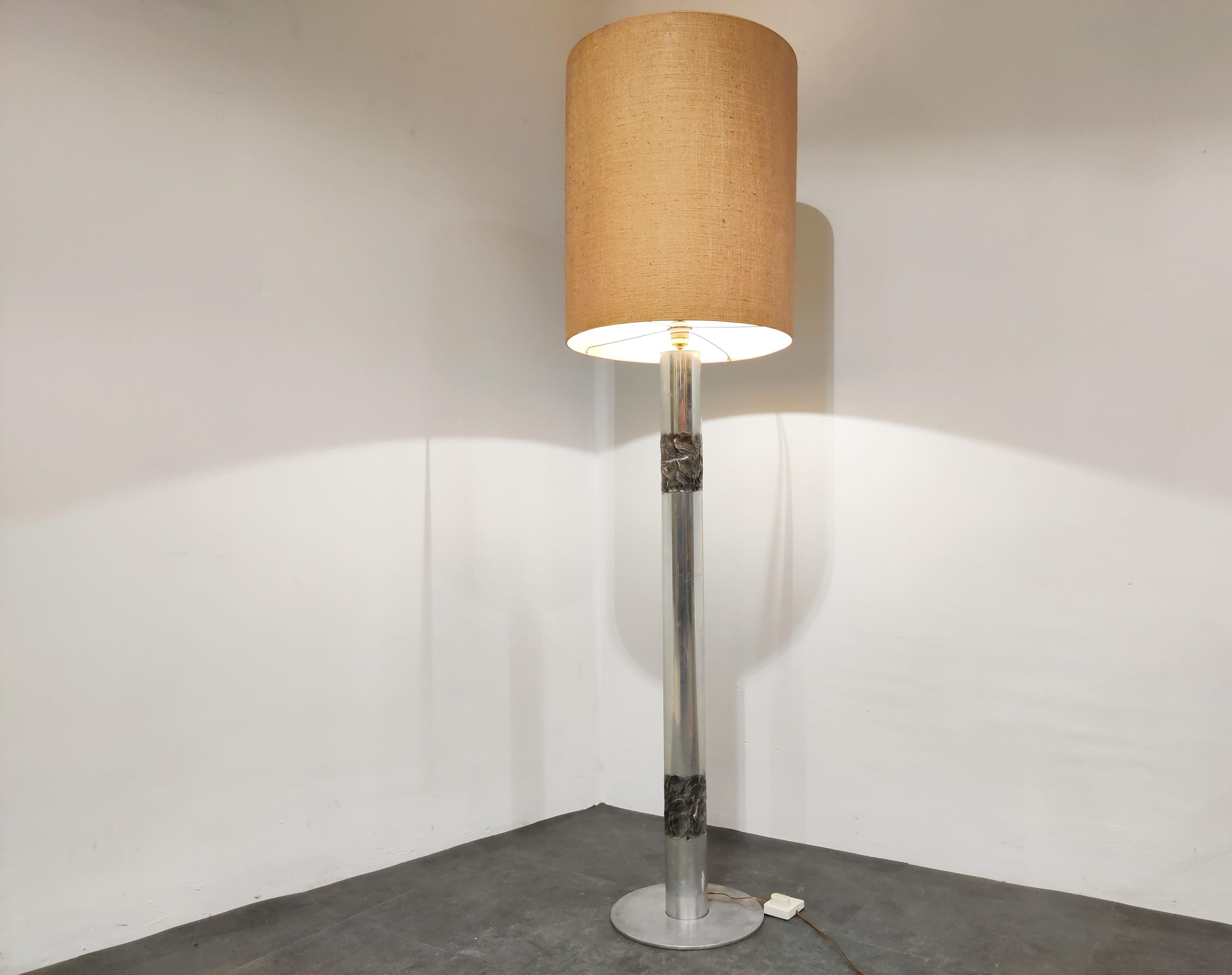 Belgian Brutalist Willy Luyckx Floor Lamp, 1970s
