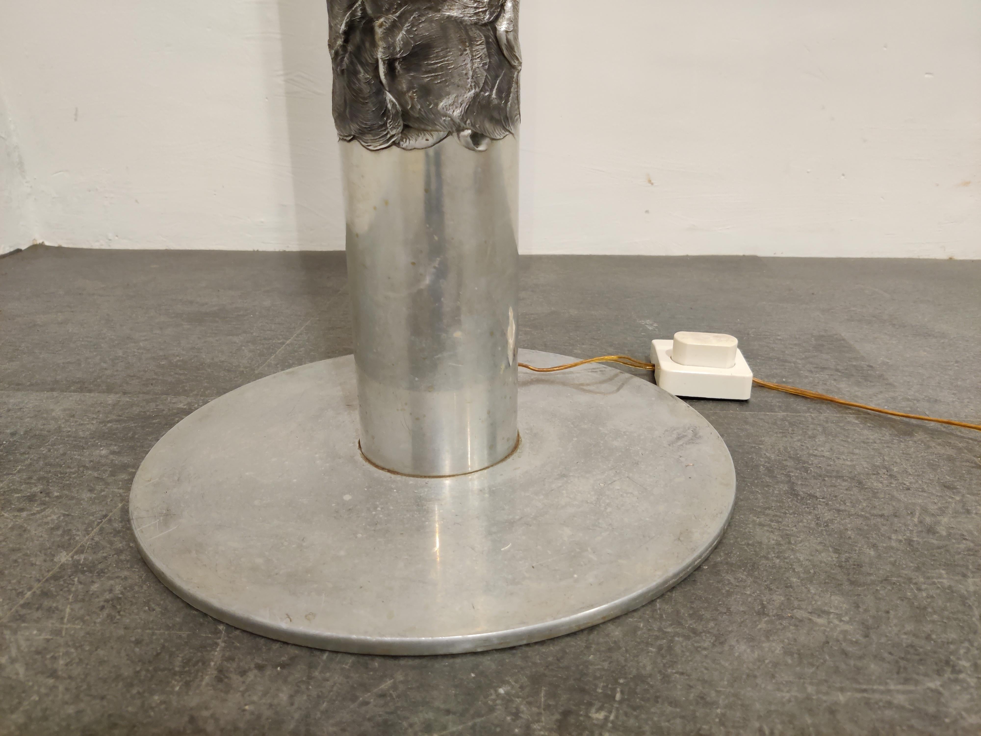 Aluminum Brutalist Willy Luyckx Floor Lamp, 1970s