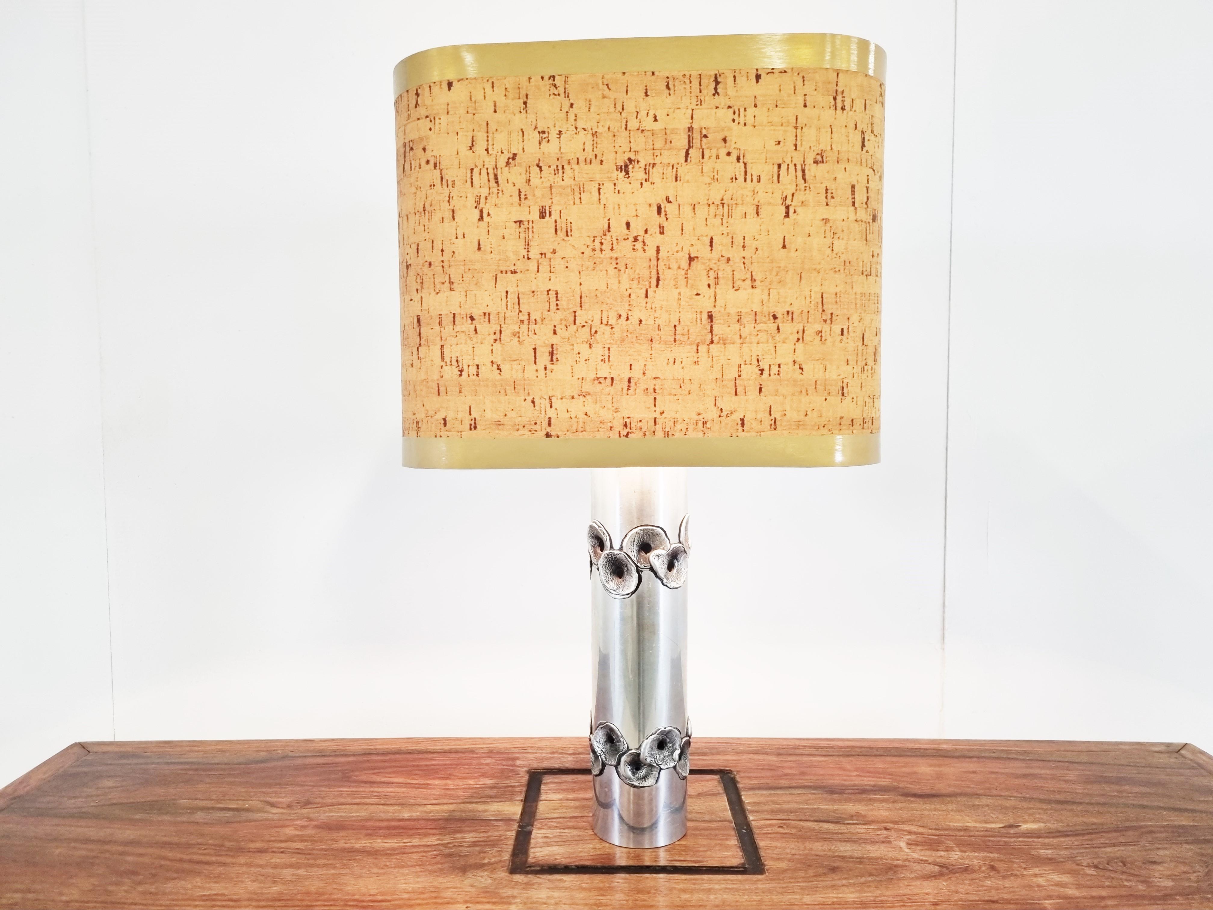 Belgian Brutalist Willy Luyckx Table Lamp, 1970s