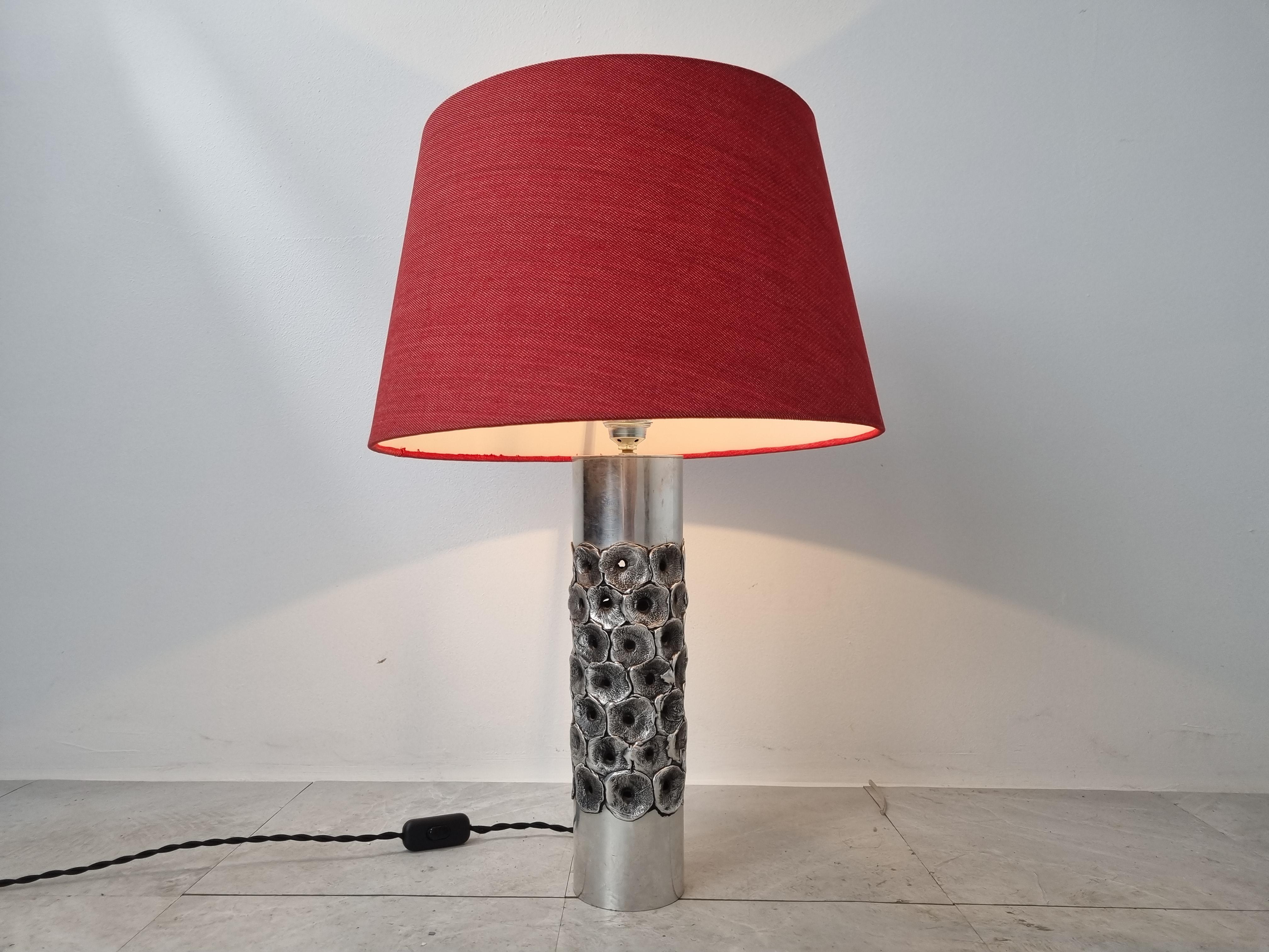 Belgian Brutalist Willy Luyckx Table Lamp, 1970s