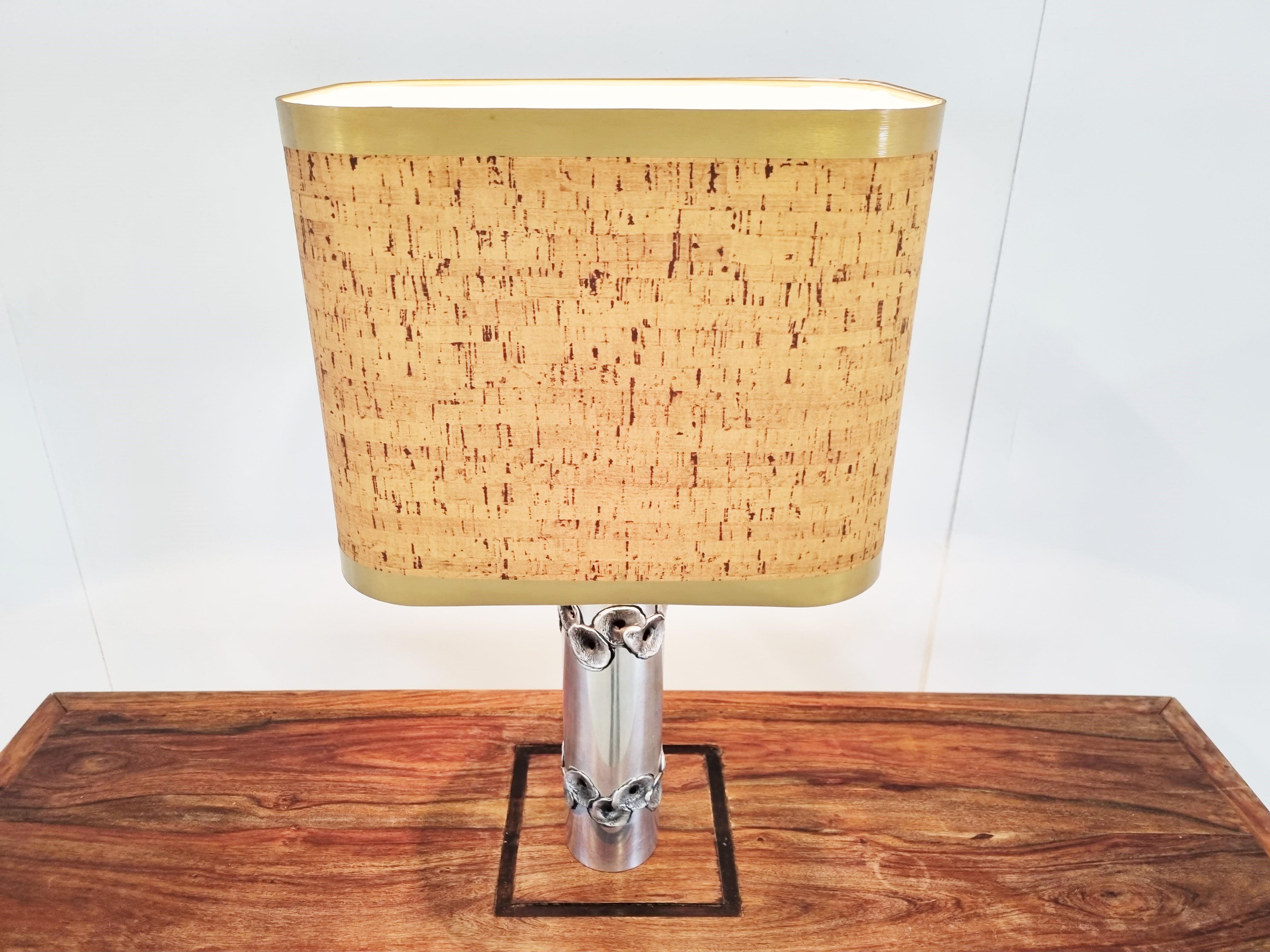 Late 20th Century Brutalist Willy Luyckx Table Lamp, 1970s