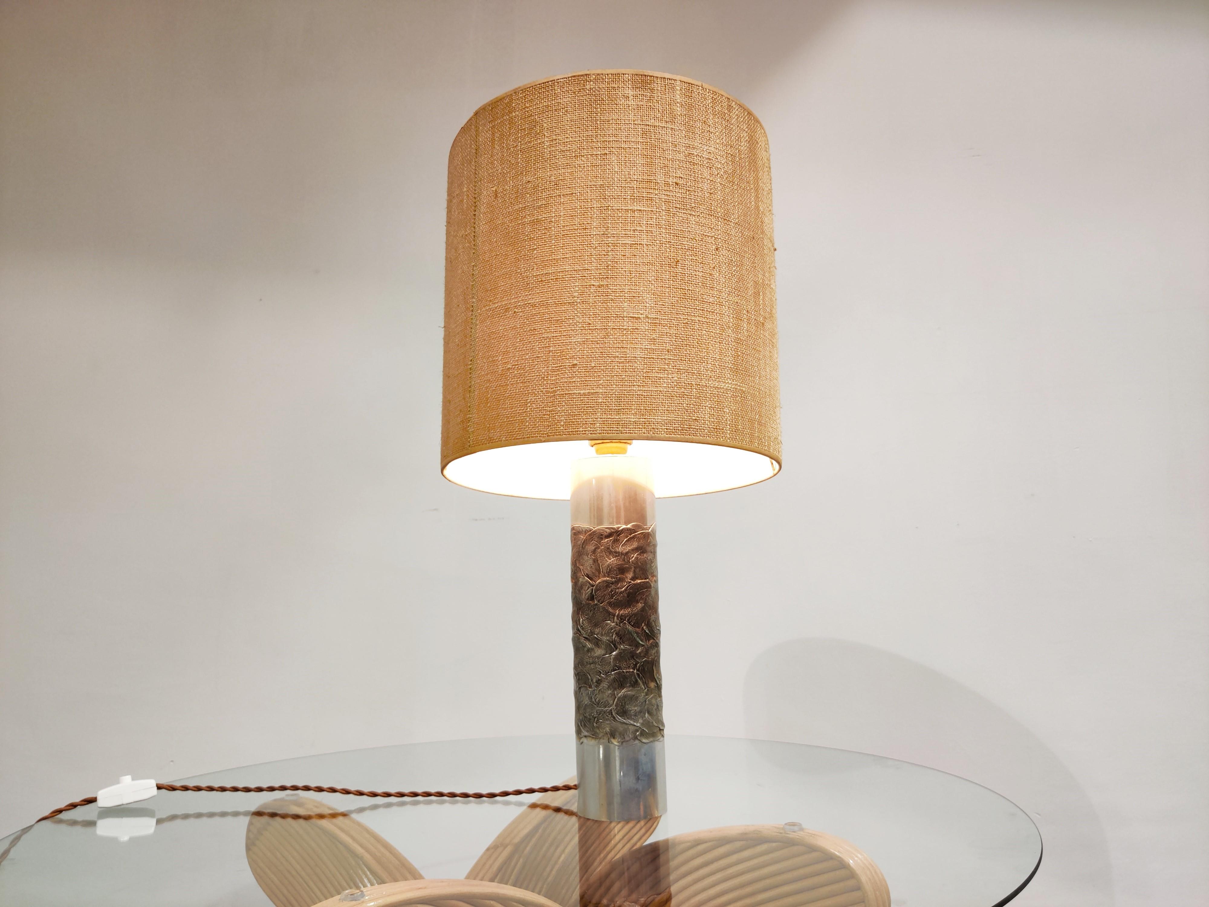 Late 20th Century Brutalist Willy Luyckx Table Lamp, 1970s