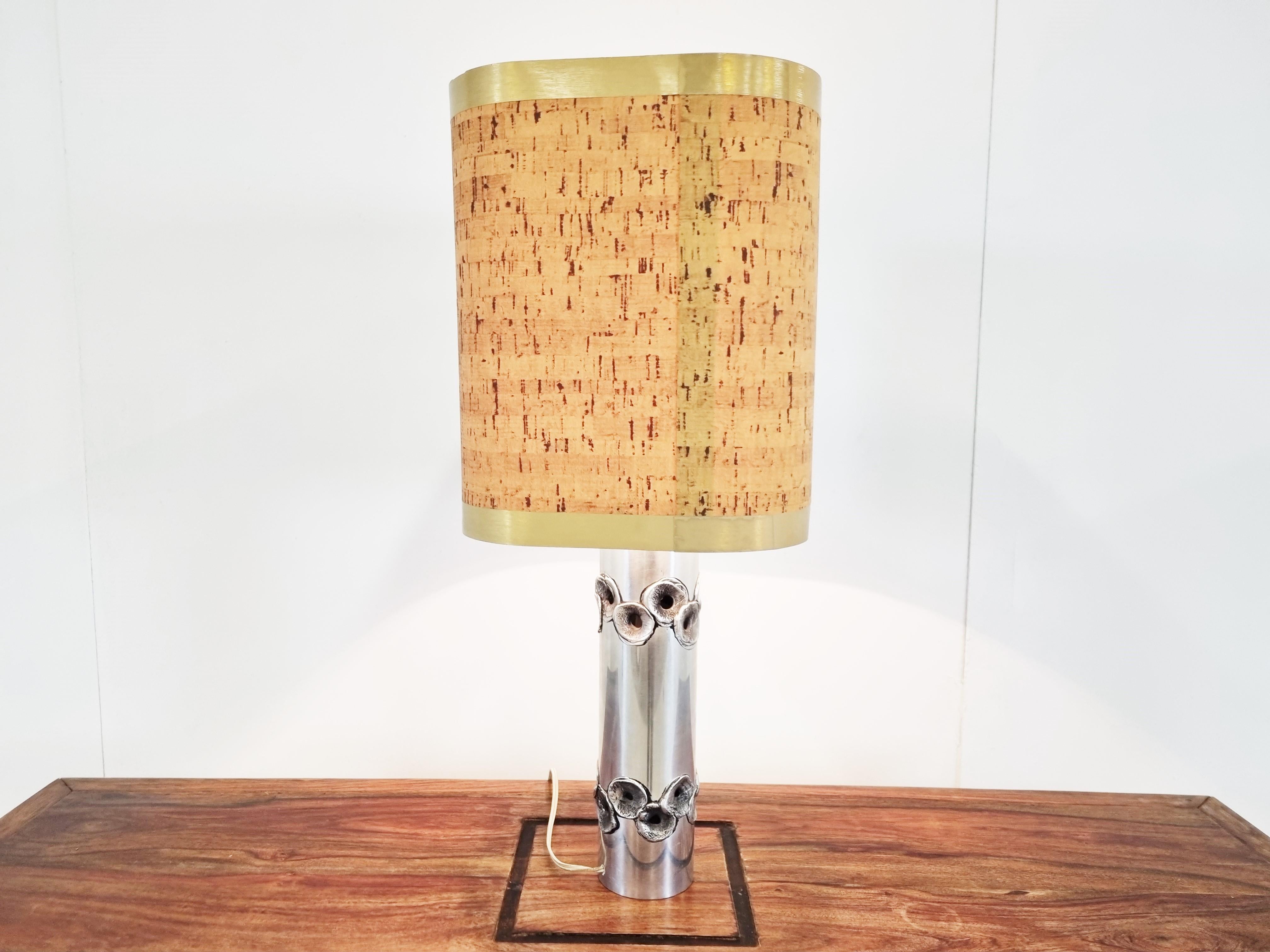 Brutalist Willy Luyckx Table Lamp, 1970s 3