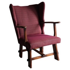 Brutalist Wingback Fireplace Chair, Netherlands 1960S