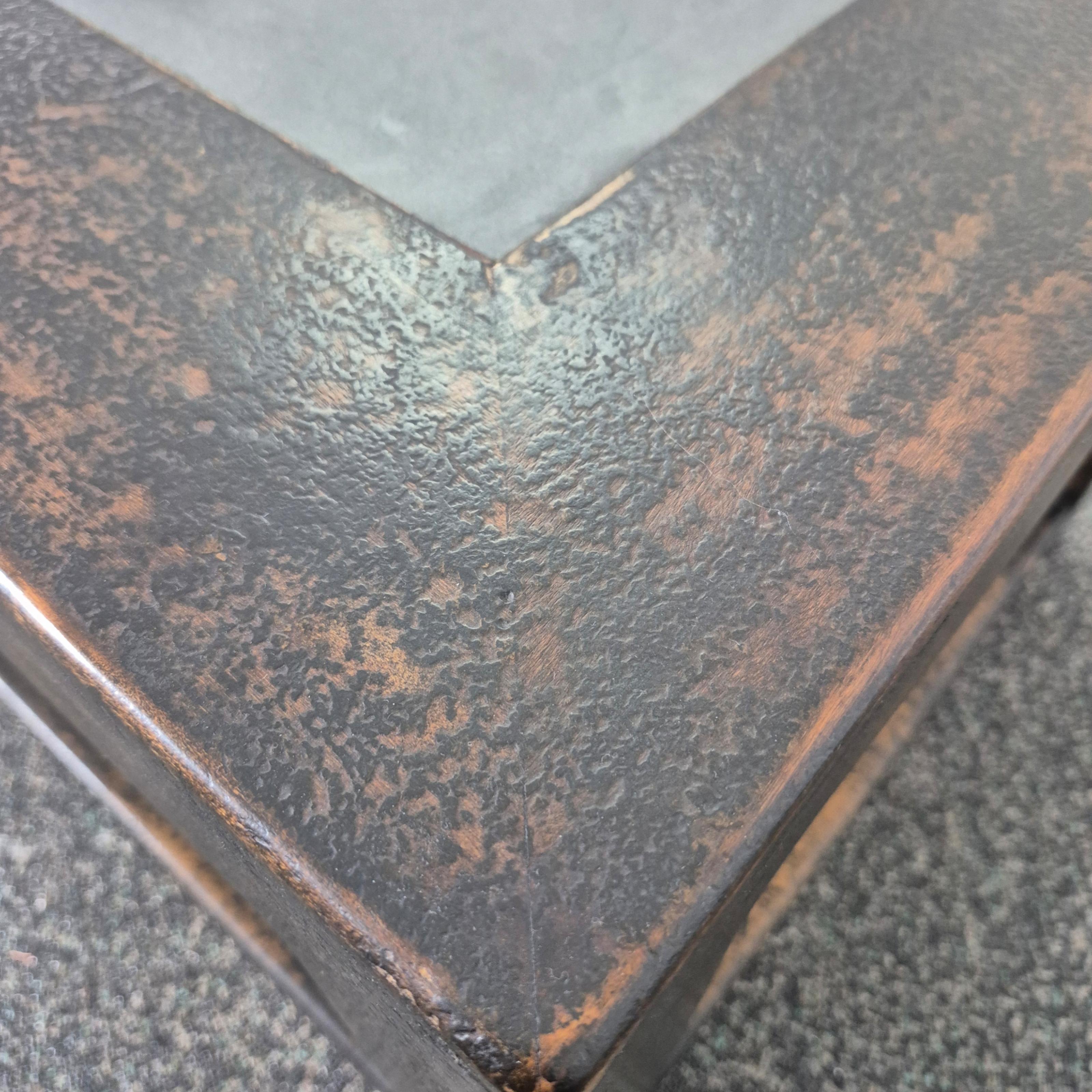 Couchtisch aus Holz und Naturstein im Stil des Brutalismus, China 1960er Jahre im Angebot 4