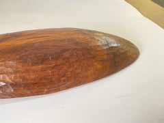 Brutalistische Schale aus Wood Wood, groß, mit brauner Patina, Frankreich, um 1960