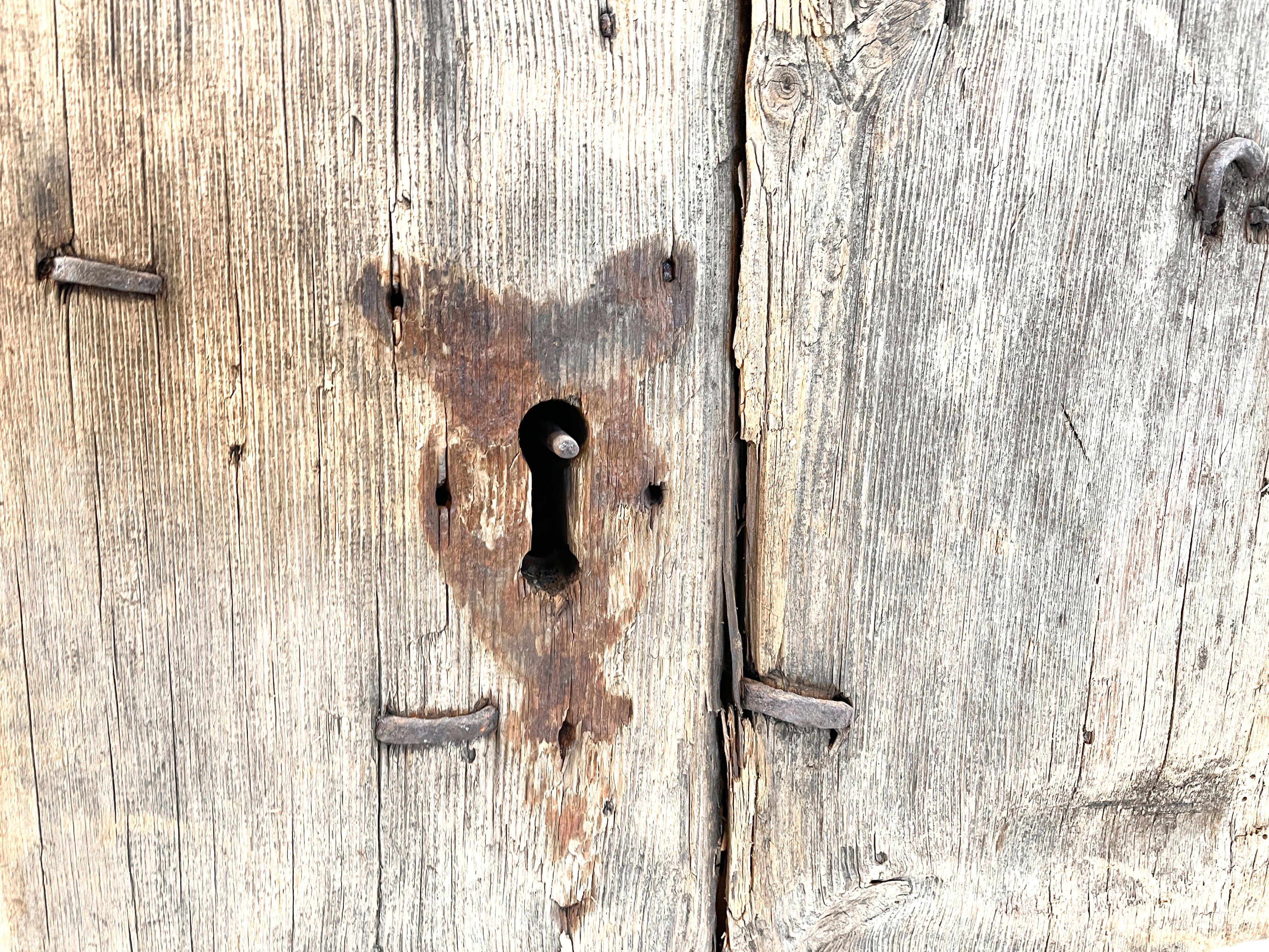Iron Brutalist Woodbox Door Lock Sculpture, Finland  For Sale