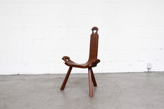 Brutalist Wood Lounge Chair
